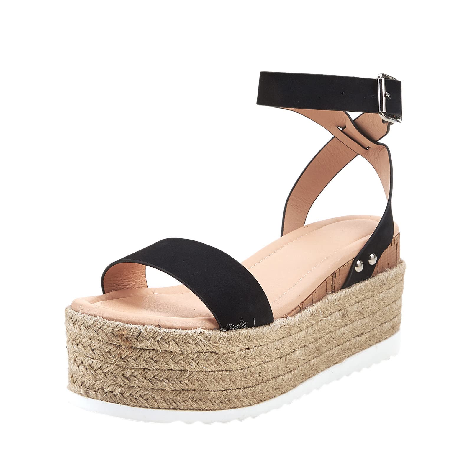 Women's Wedge Sandals with Ankle Strap - Comfortable Open Toe Summer Shoes for Beach, Vacation & Casual Outings