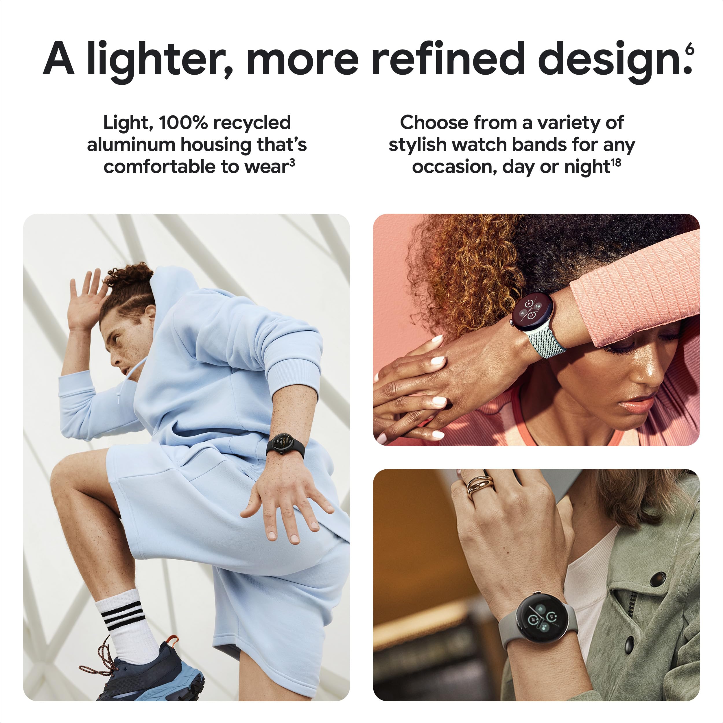 Google Pixel Watch 2 - Smartwatch with WiFi Connectivity in Black - Fitness Tracker, Heart Rate Monitor & Sleep Tracking for Android Users - Perfect for Workouts, Daily Wear & Travel