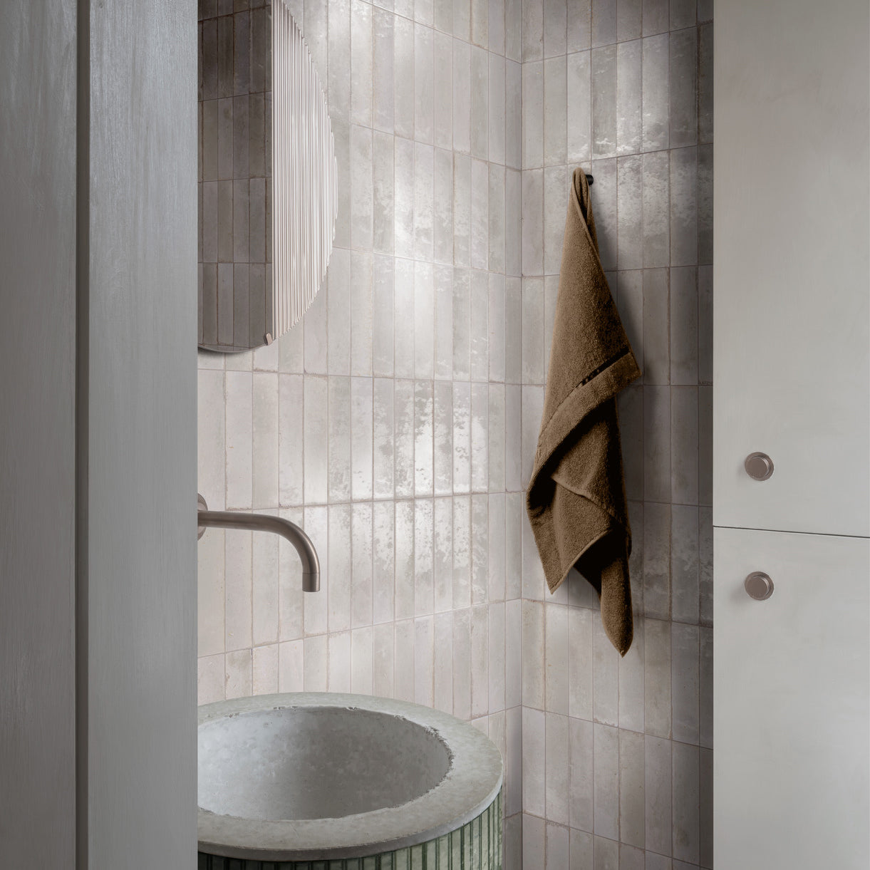 Magnolia Zellige Subway Tiles - Handmade Ceramic Wall & Backsplash Tiles for Kitchen, Bathroom, and Shower Decor