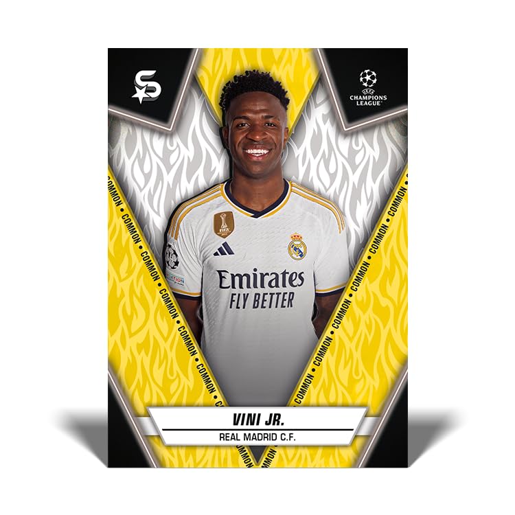 Topps UCC Superstars 23/24 Hanger Pack - 4 Packets of UEFA Superstars 2024 with 2 Mystic Parallel Cards (8 Cards per Packet/32 Total) - Perfect for Soccer Card Collectors and UEFA Champions League Fans