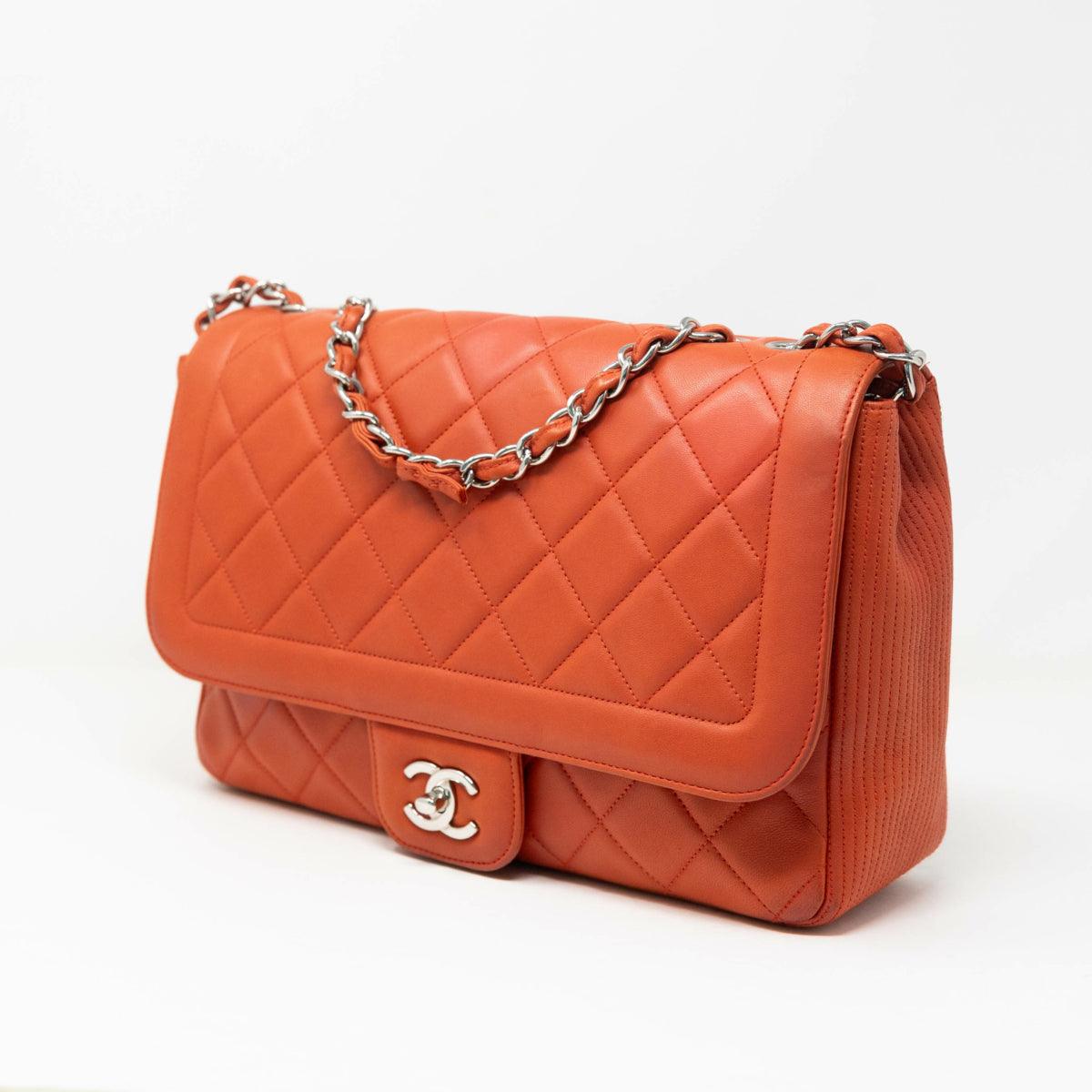 Chanel Red Large Coco Rider Flap Bag - Genuine Leather Designer Handbag for Women | Perfect for Parties, Date Nights & Luxury Fashion Accessories
