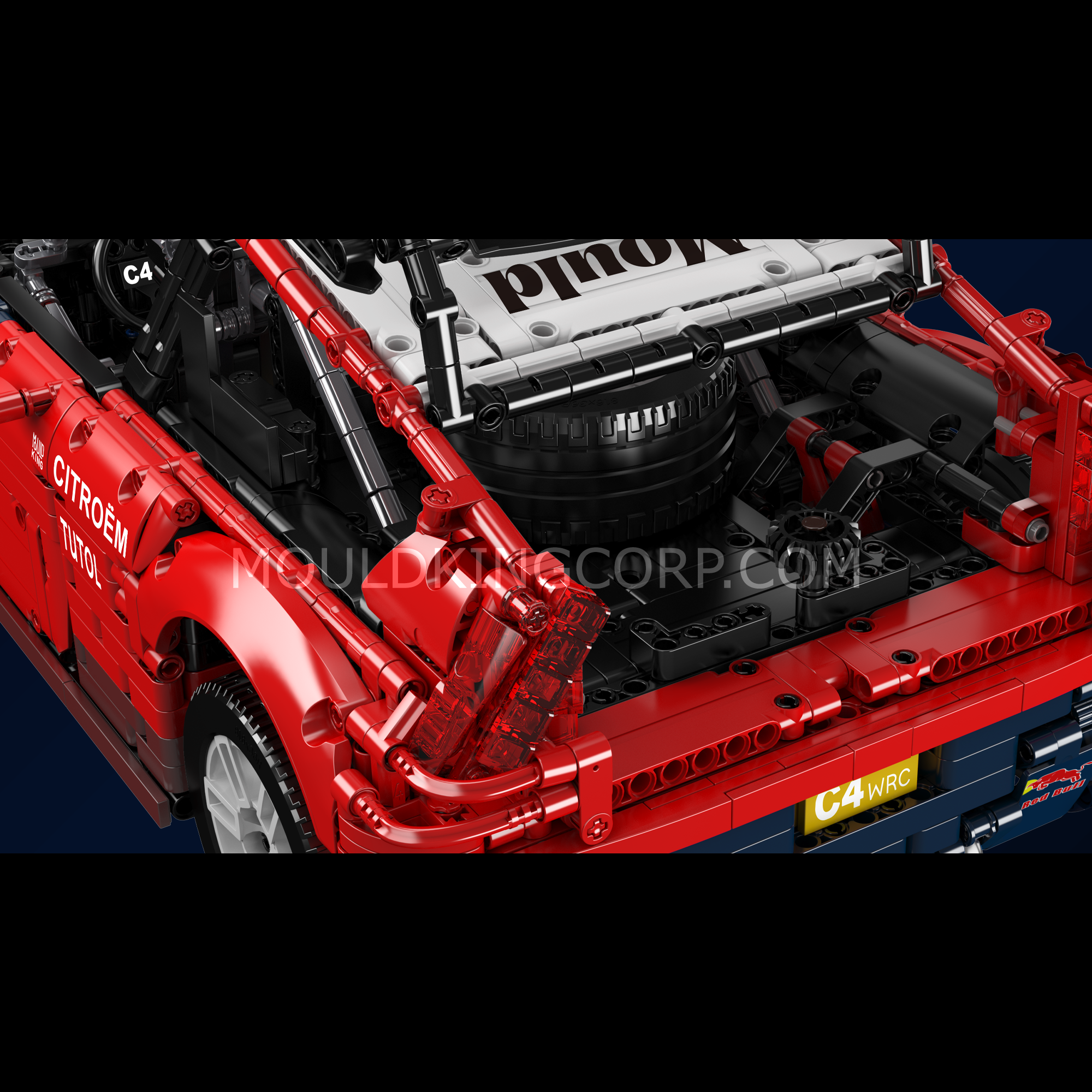 Mould King 13187 Ultimate French C4 Rally Car Model Building Set - 4,606 Pieces | STEM Educational Toy for Adults & Kids | Perfect for Collectors, DIY Enthusiasts & Racing Fans