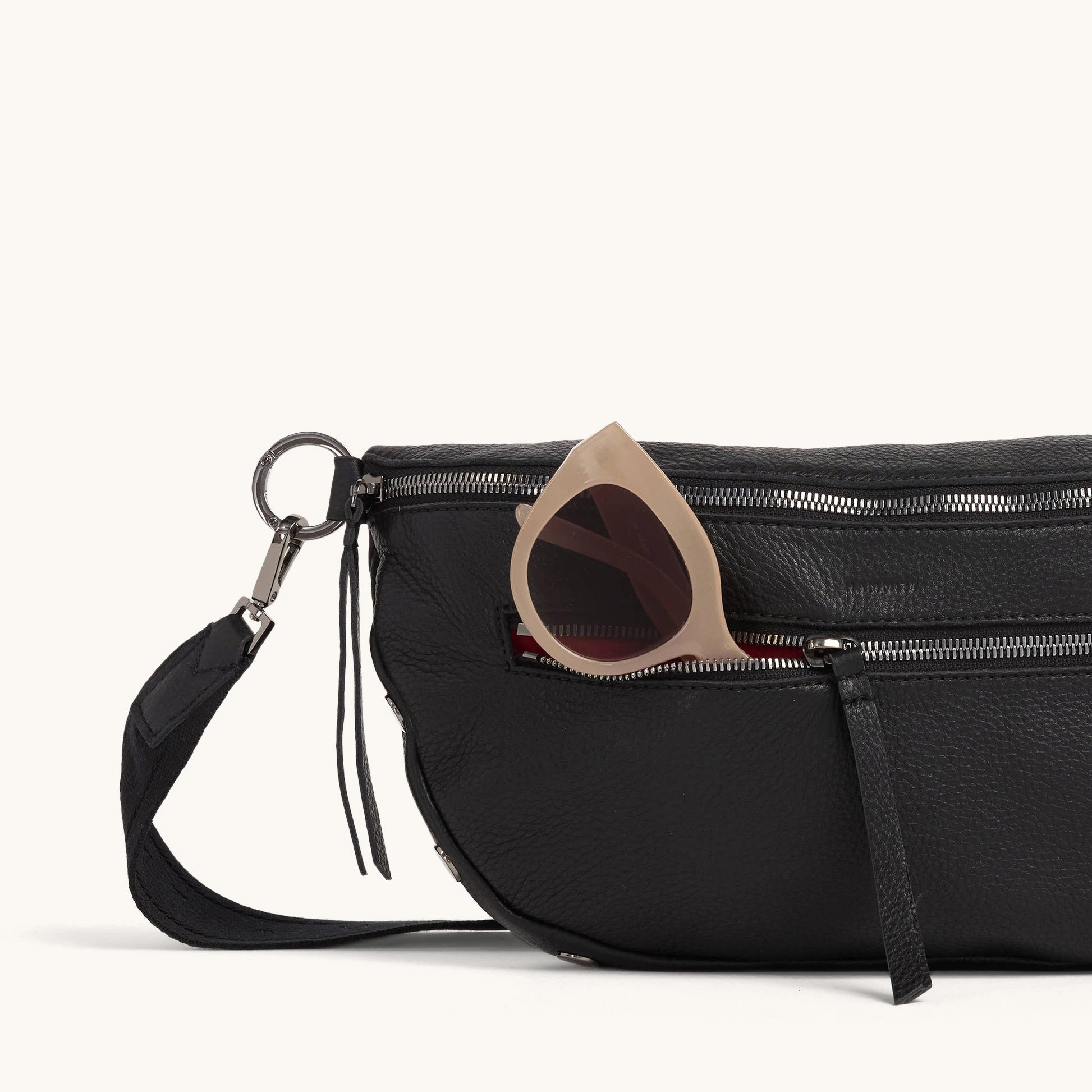 Charles Crossbody Bag for Women - Black & Gunmetal Large Shoulder Purse - Perfect for Work, Travel, and Everyday Use