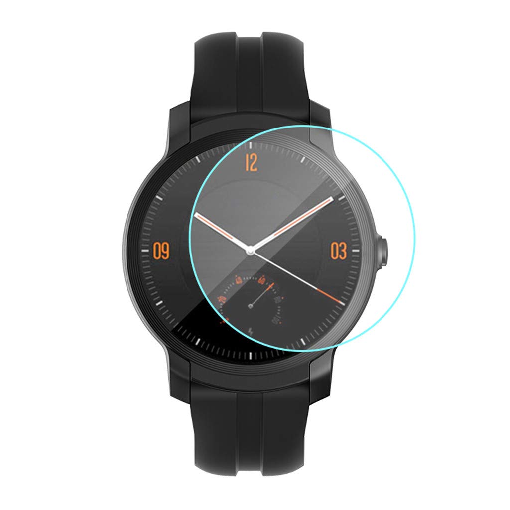 Premium Ultra Clear Tempered Glass Screen Protector for Ticwatch E2 Smartwatch - Scratch Resistant, Bubble-Free Protection for Android Smartwatches with Texting - Perfect for Women's Active Lifestyle (Clear, One Size) - Ideal for Workouts, Running & Daily Wear