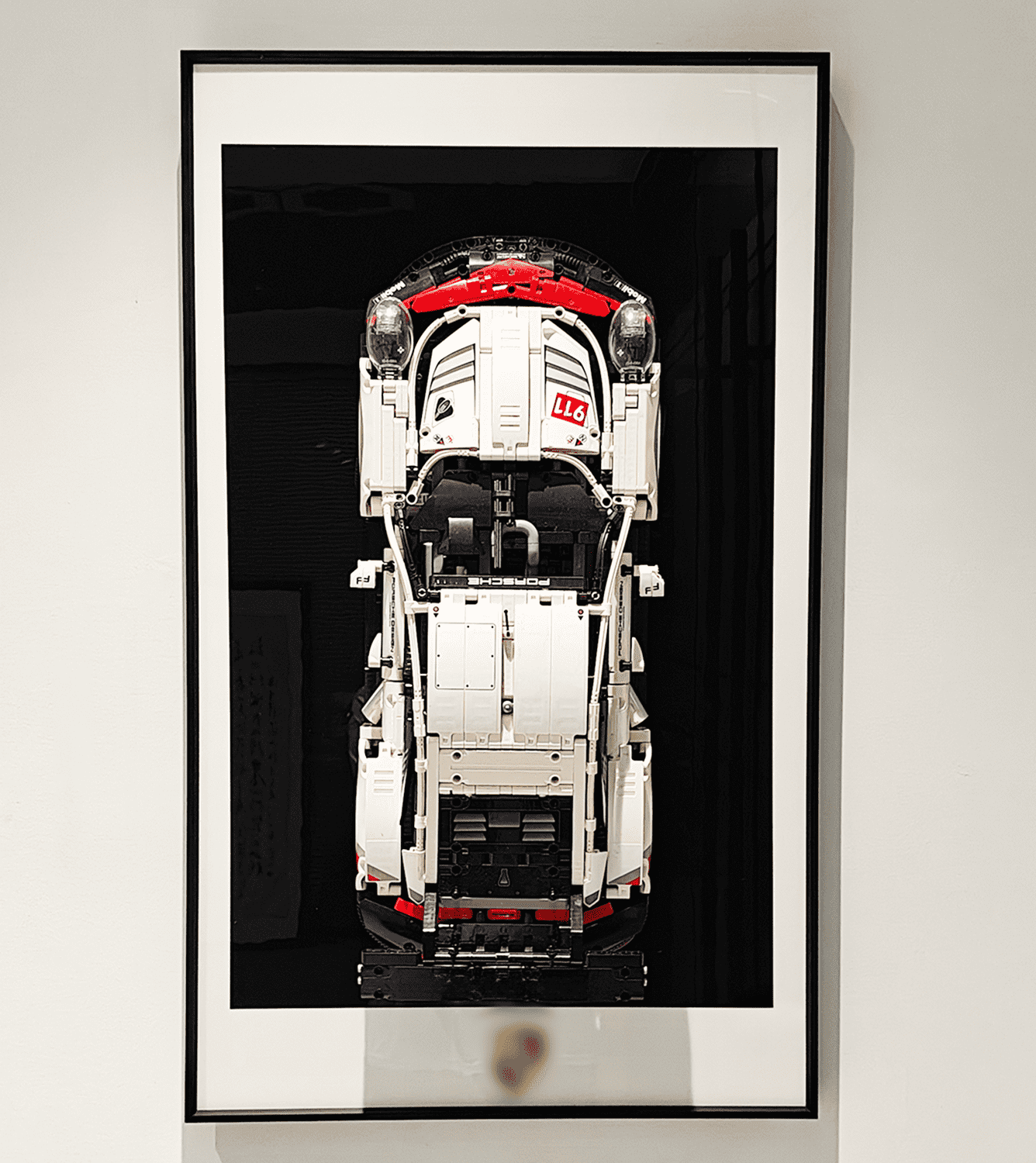 LEGO 42096 Technic Porsche 911 RSR Wall Mount Display Stand - Perfect for Showcasing Your LEGO Car Collection in Bedroom, Office or Game Room