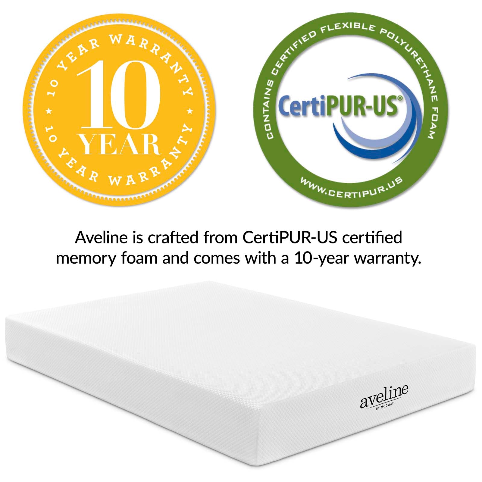 Aveline Mattress - Premium Memory Foam Mattress for Back Pain Relief & Pressure Relief - Perfect for Side, Back & Stomach Sleepers - Ideal for Bedroom, Guest Room & Dorm Use
