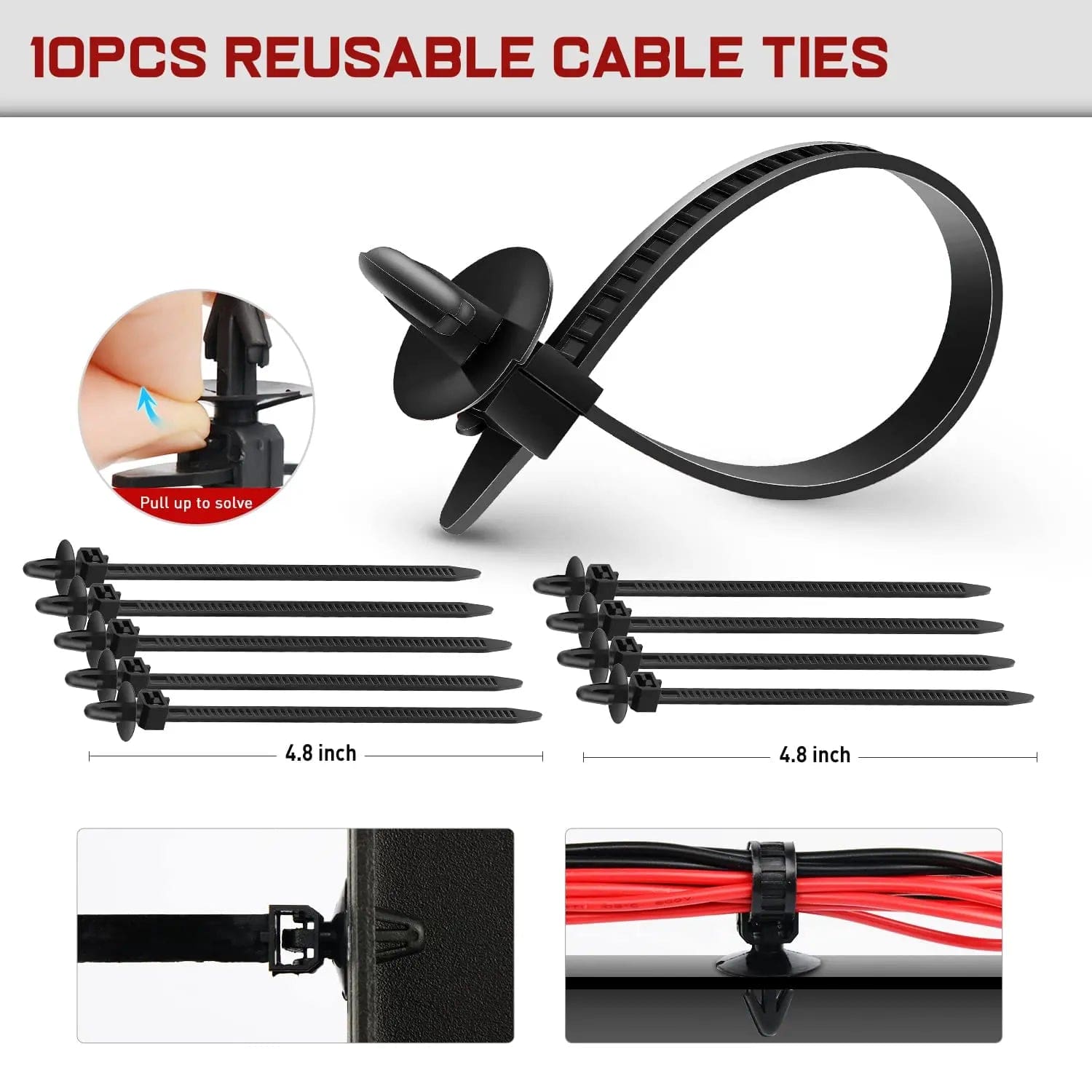 60 Pcs Universal Wiring Harness Routing Clip Assortment Kit - Car, Motorcycle, Boat Wire Management Organizer for DIY Auto Repair & Electrical Projects