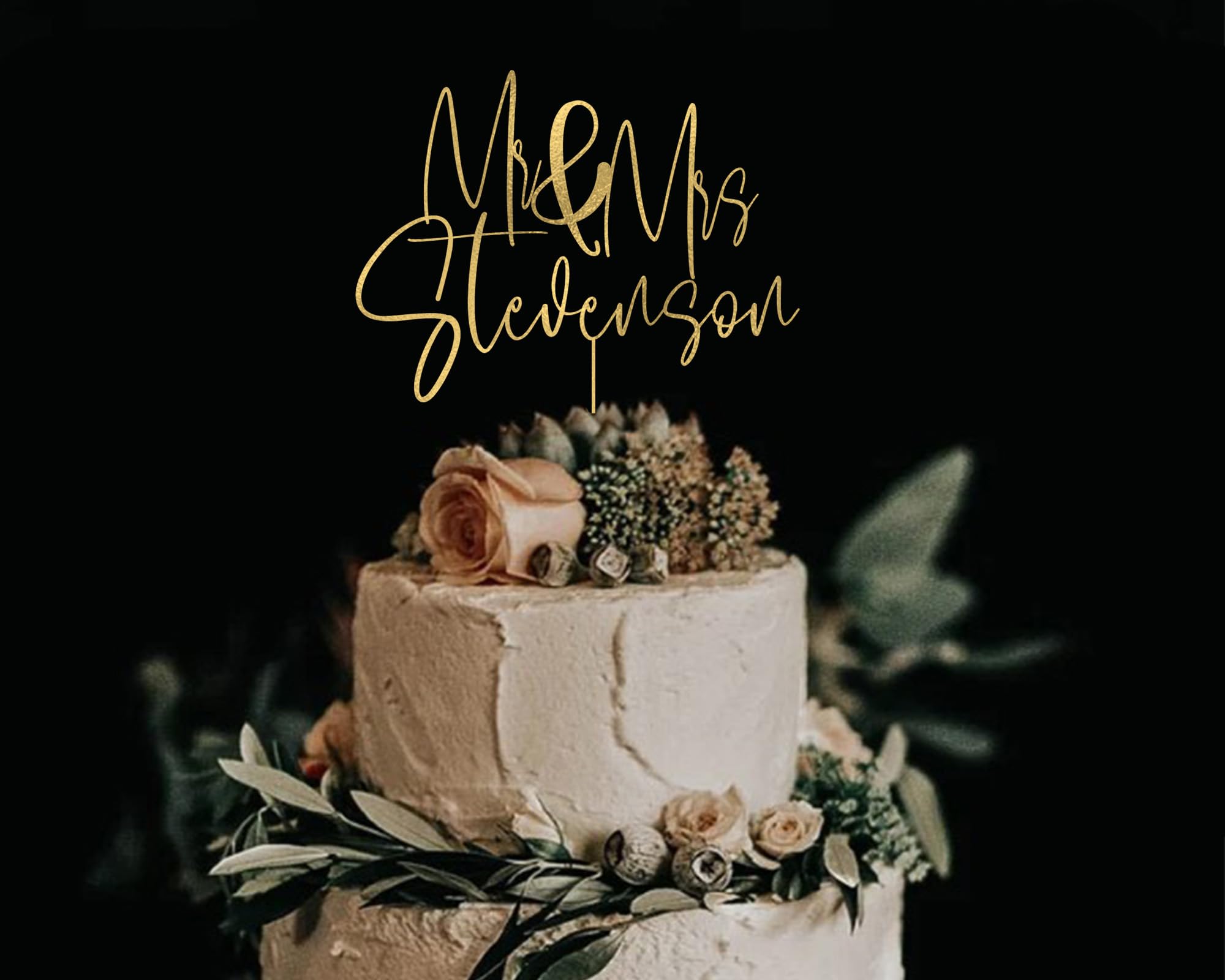 Custom Wedding Cake Toppers - Personalized Bride and Groom Cake Topper for Wedding & Anniversary Celebrations - Perfect for DIY Wedding Decor and Anniversary Cakes
