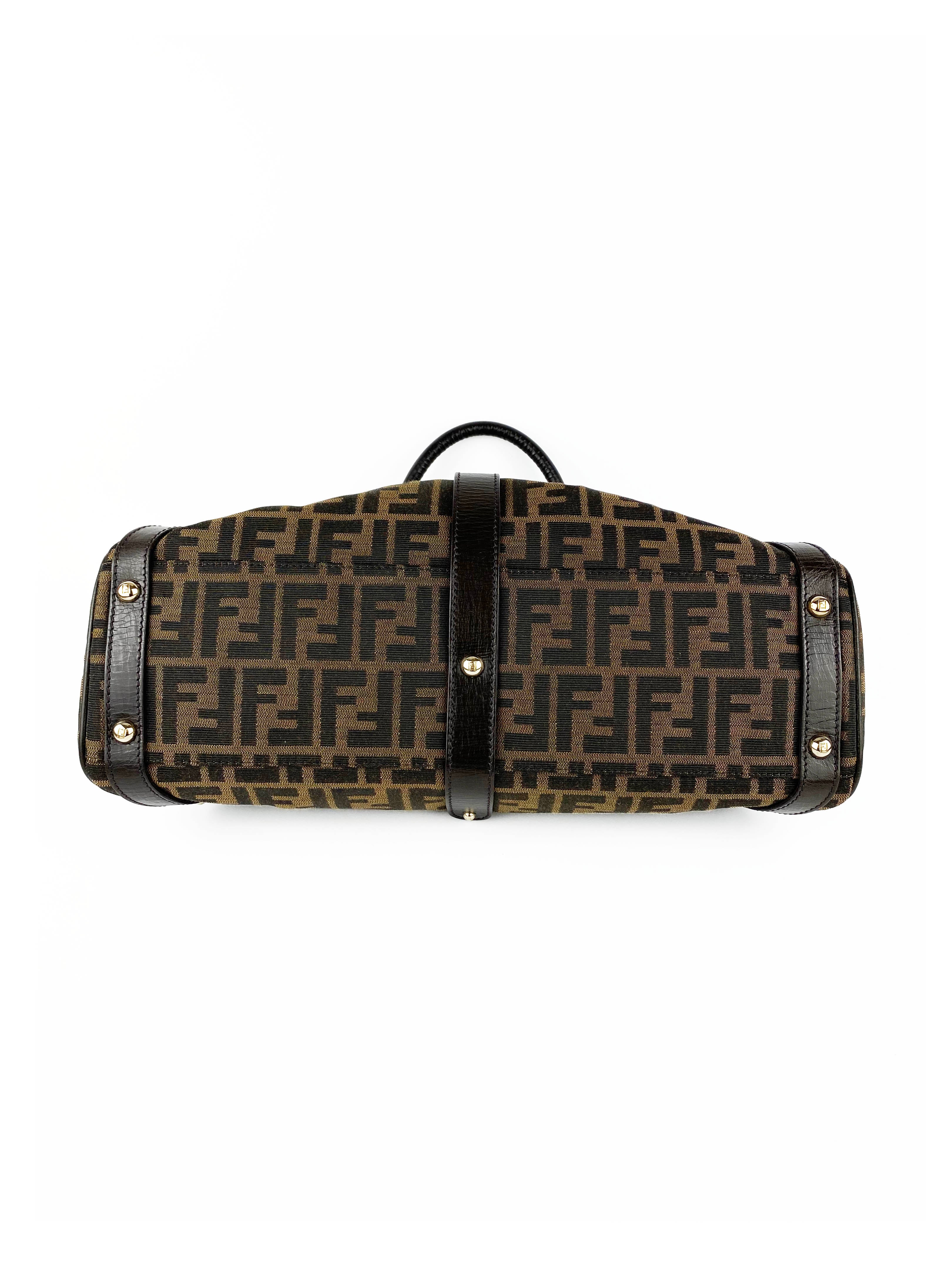Fendi Brown Magic Picola Leather Shoulder Bag for Women | Luxury Designer Handbag for Work, Travel & Everyday Use