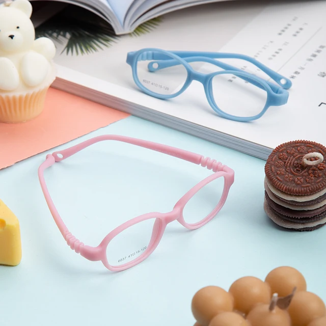 Unbreakable Kids Flexible Glasses with Strap - Shatterproof Eyewear for Toddlers Age 2-3 Years (Model 6037) - Perfect for Playtime, Sports & Outdoor Activities