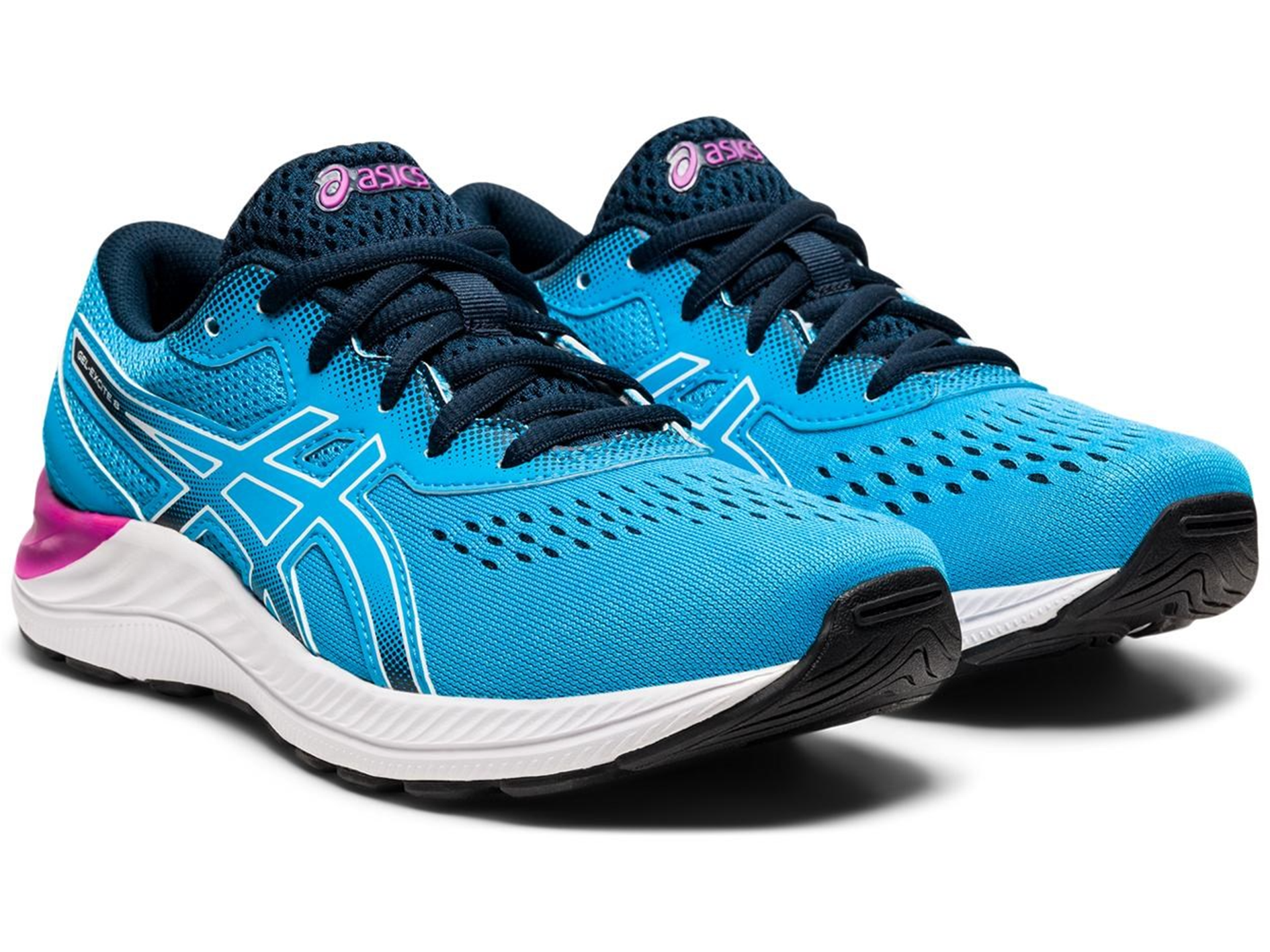 ASICS Junior Gel Excite 8 GS Running Shoes for Kids - Lightweight & Cushioned (Style: 1014A201-402) - Perfect for School Sports, Daily Wear & Outdoor Activities