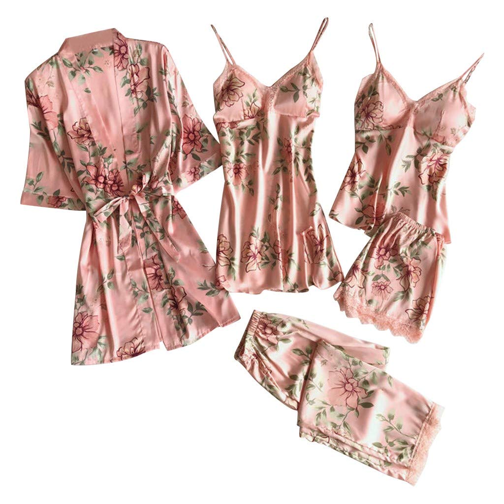 Sexy Lace Satin Nightgown Set for Women - Comfortable Sleepwear & Lingerie with Matching Panty Shorts | Perfect for Valentine's Day, Honeymoon & Romantic Nights (2022 Collection)