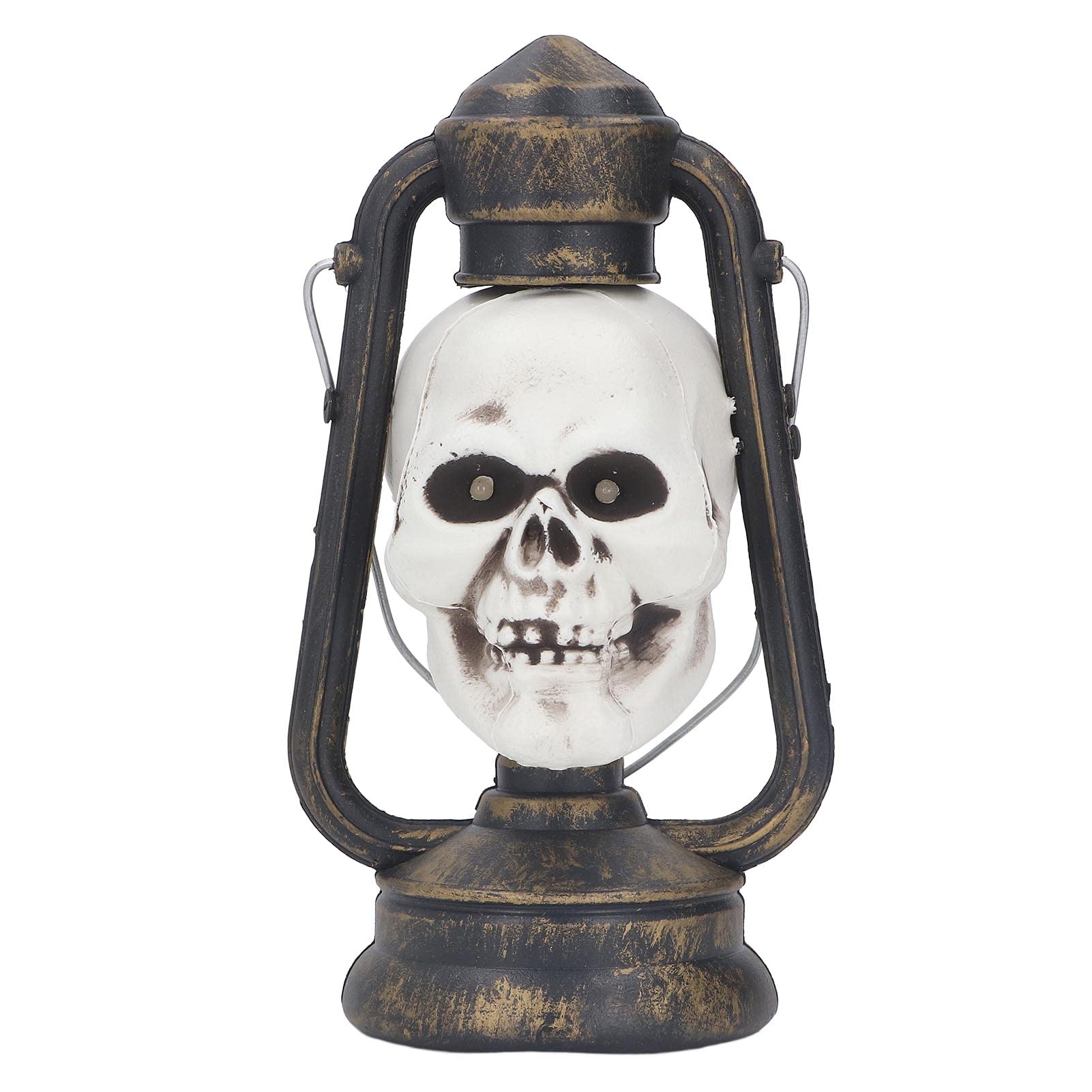 PLPLAAOO LED Skull Lamp - Halloween Decor with Light Up Eyes, Resin Skull Statue for Bar Table, Haunted House Party, Night Light, Desk Decoration - Perfect for Spooky Events & Holiday Home Decor