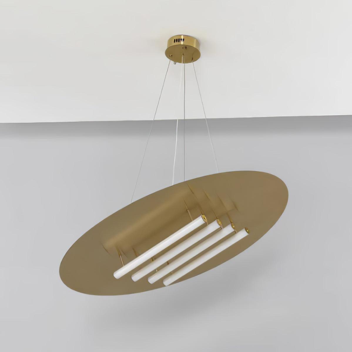 Modern Big Disc Pendant Light - Industrial Style Ceiling Hanging Lamp for Dining Room, Kitchen Island, Living Room & Bedroom Lighting