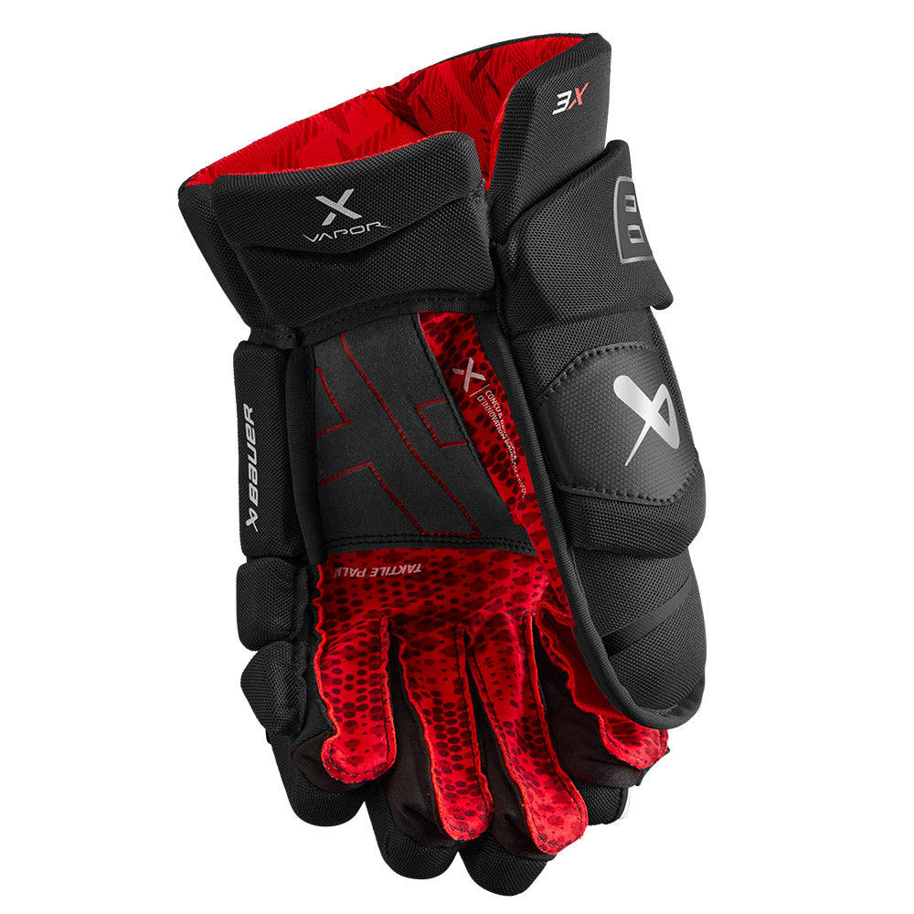 Bauer Vapor 3X Intermediate Ice Hockey Gloves - Protective Hockey Gear for Youth & Adult Players - Perfect for Ice Rink Games & Practice Sessions