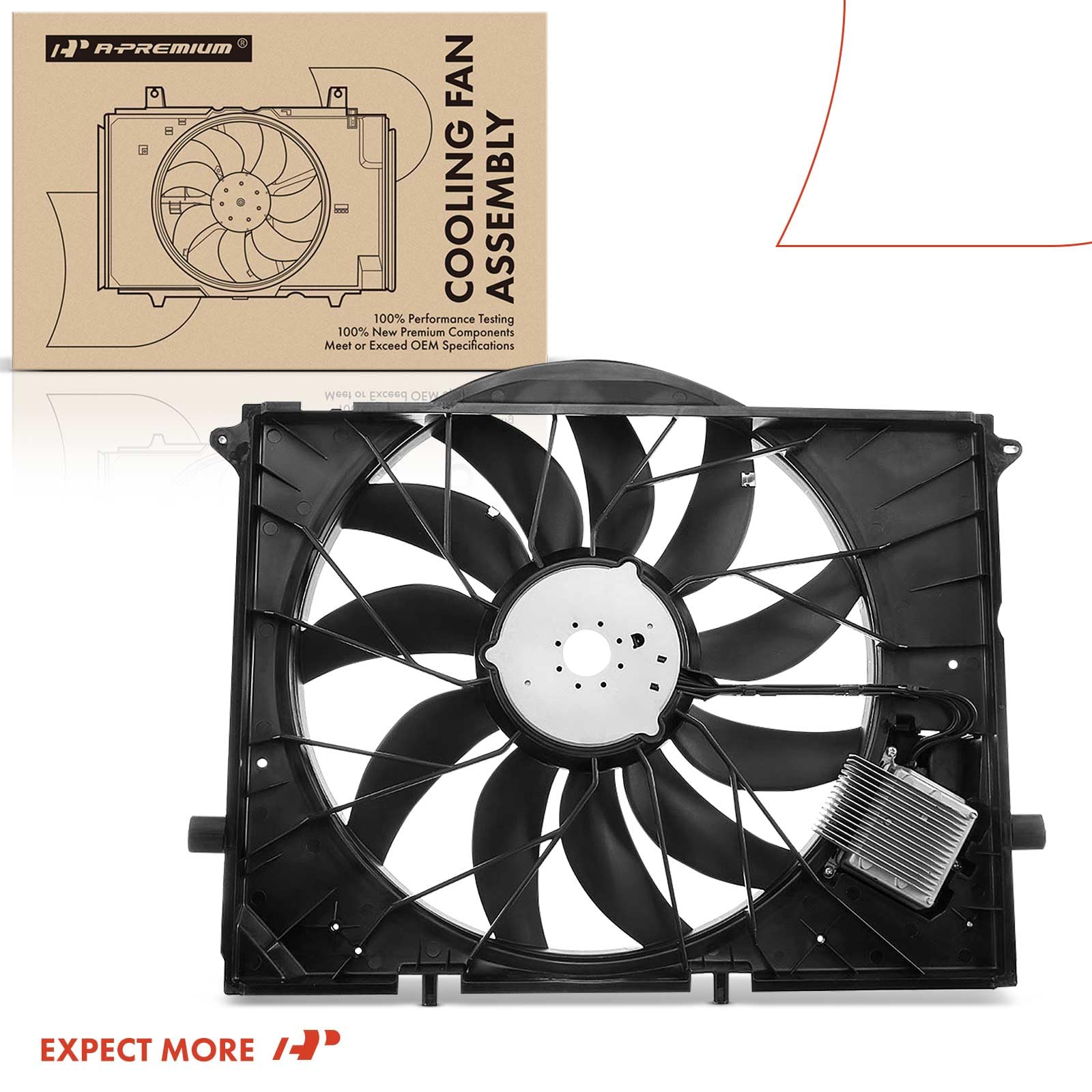 Premium Engine Radiator Cooling Fan Assembly for Mercedes-Benz S350/S430/S500/S55 AMG/S600/S65 AMG/SL55 AMG/SL600/SL63 AMG/SL65 AMG/CL500/CL55 AMG/CL600/CL65 AMG - High Performance Cooling Solution for Hot Weather & Heavy-Duty Driving
