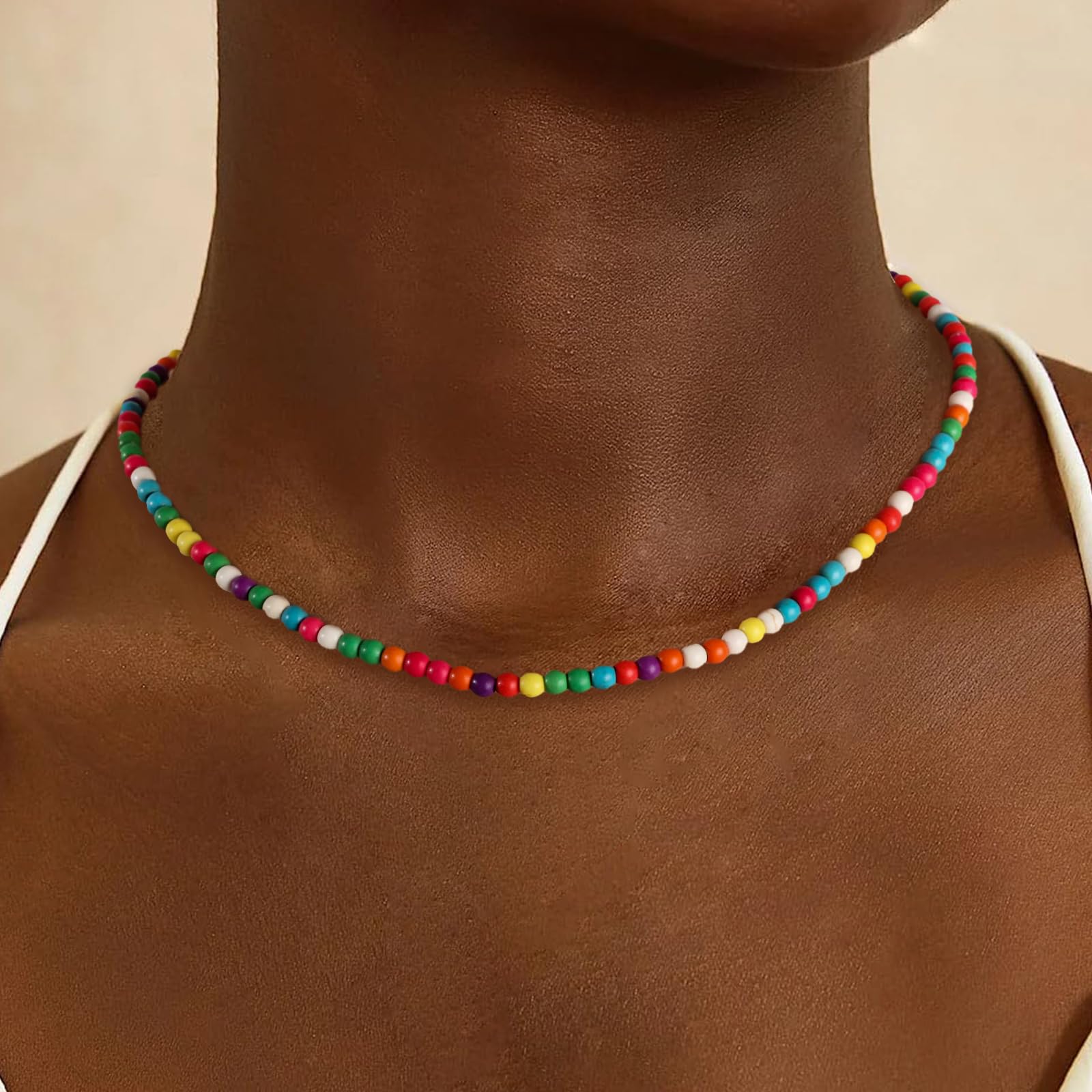 Trendy Handmade Beaded Initial Necklace for Women - Personalized Letter Choker Jewelry Gift (Birthday, Anniversary, Valentine's Day) - Perfect for Everyday Wear & Special Occasions