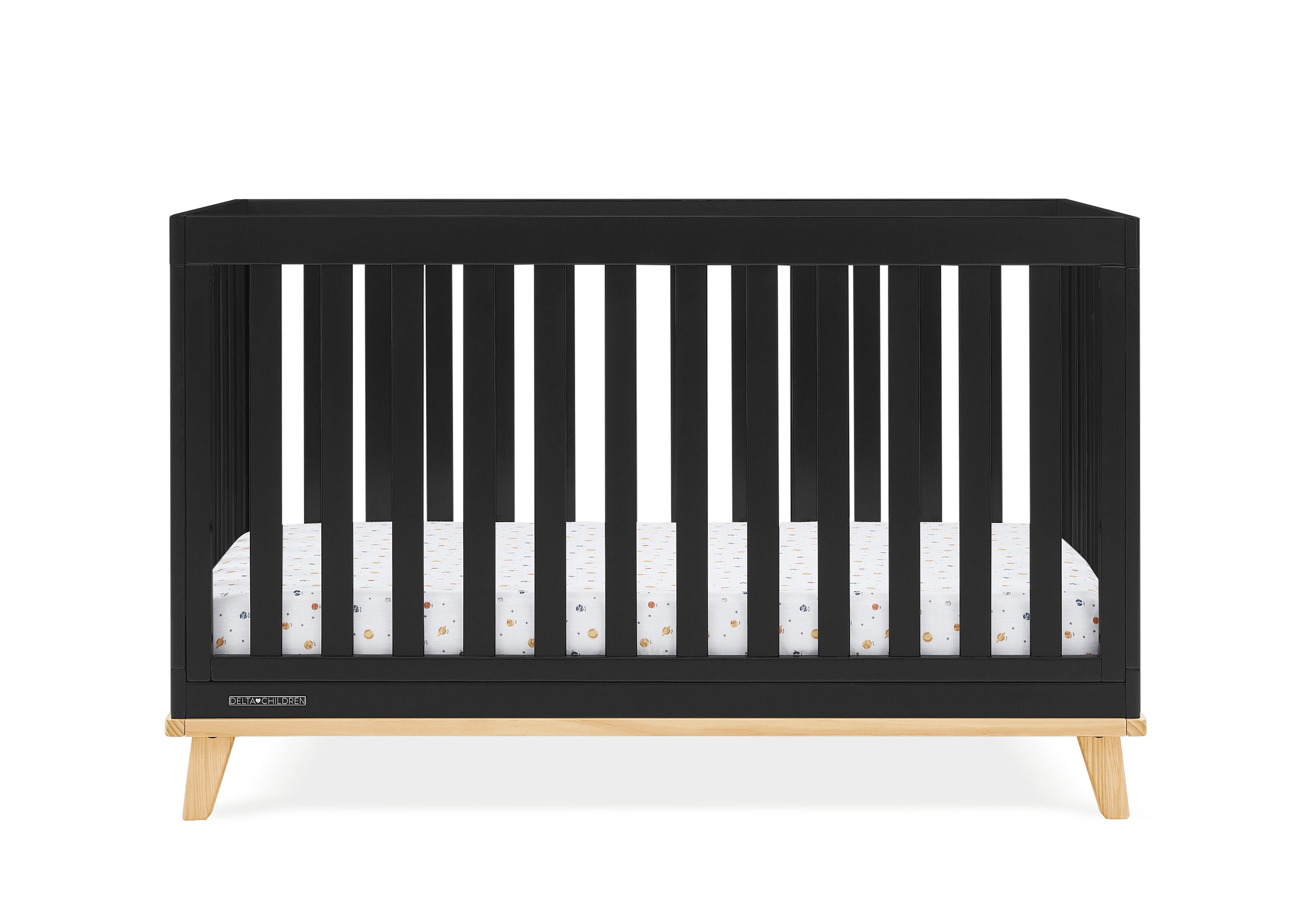 Frankie 4-in-1 Convertible Baby Crib - Toddler Bed, Daybed & Full-Size Bed - Safe Nursery Furniture for Newborns to Teens - Perfect for Bedrooms, Daycare & Guest Rooms