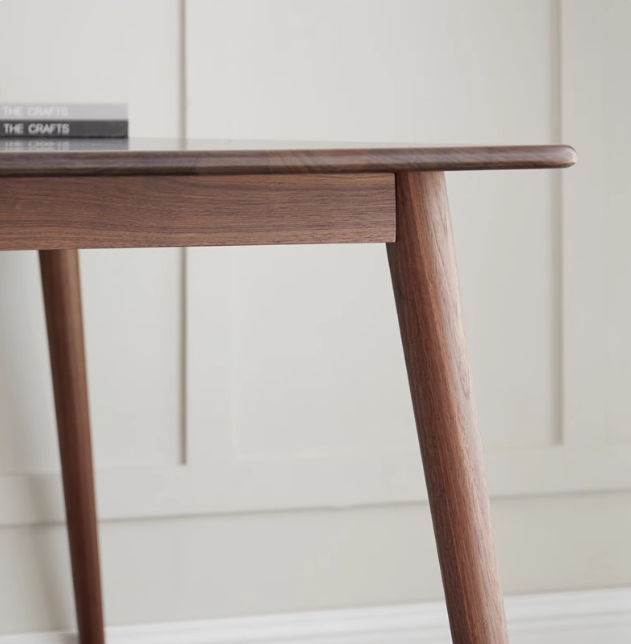 Premium Black Walnut & Ash Solid Wood Rectangular Dining Table - Handcrafted Rustic Farmhouse Style for Dining Room, Kitchen, or Open Concept Living Space