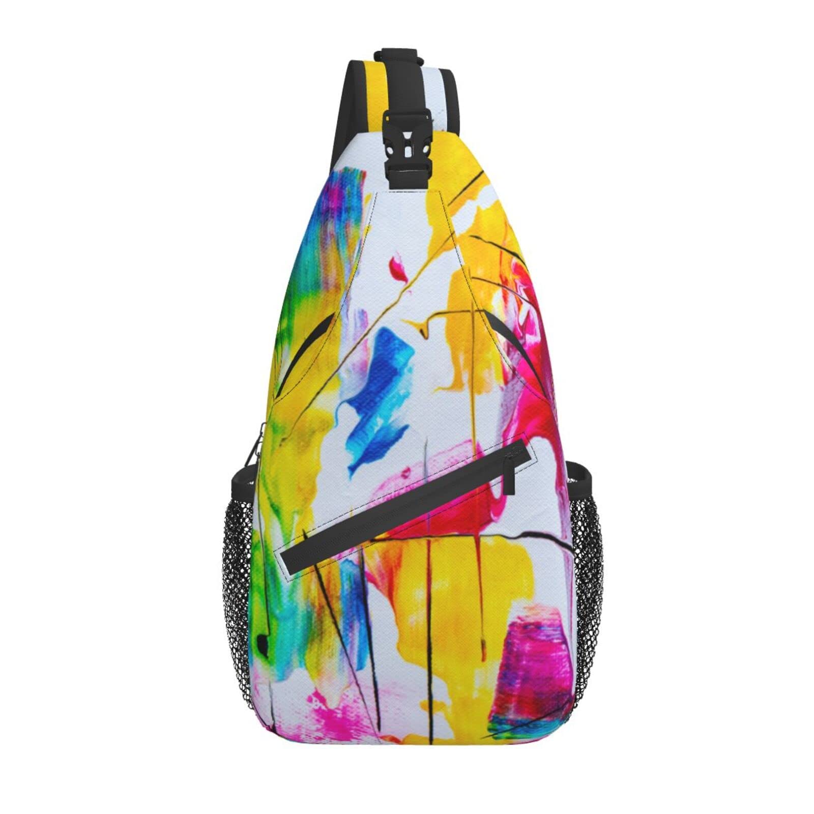 Lightweight Unisex Crossbody Sling Bag for Travel, Hiking & Outdoor Activities - Water-Resistant Chest Backpack with Multiple Pockets - Perfect for Day Trips, Commuting & Adventure Sports