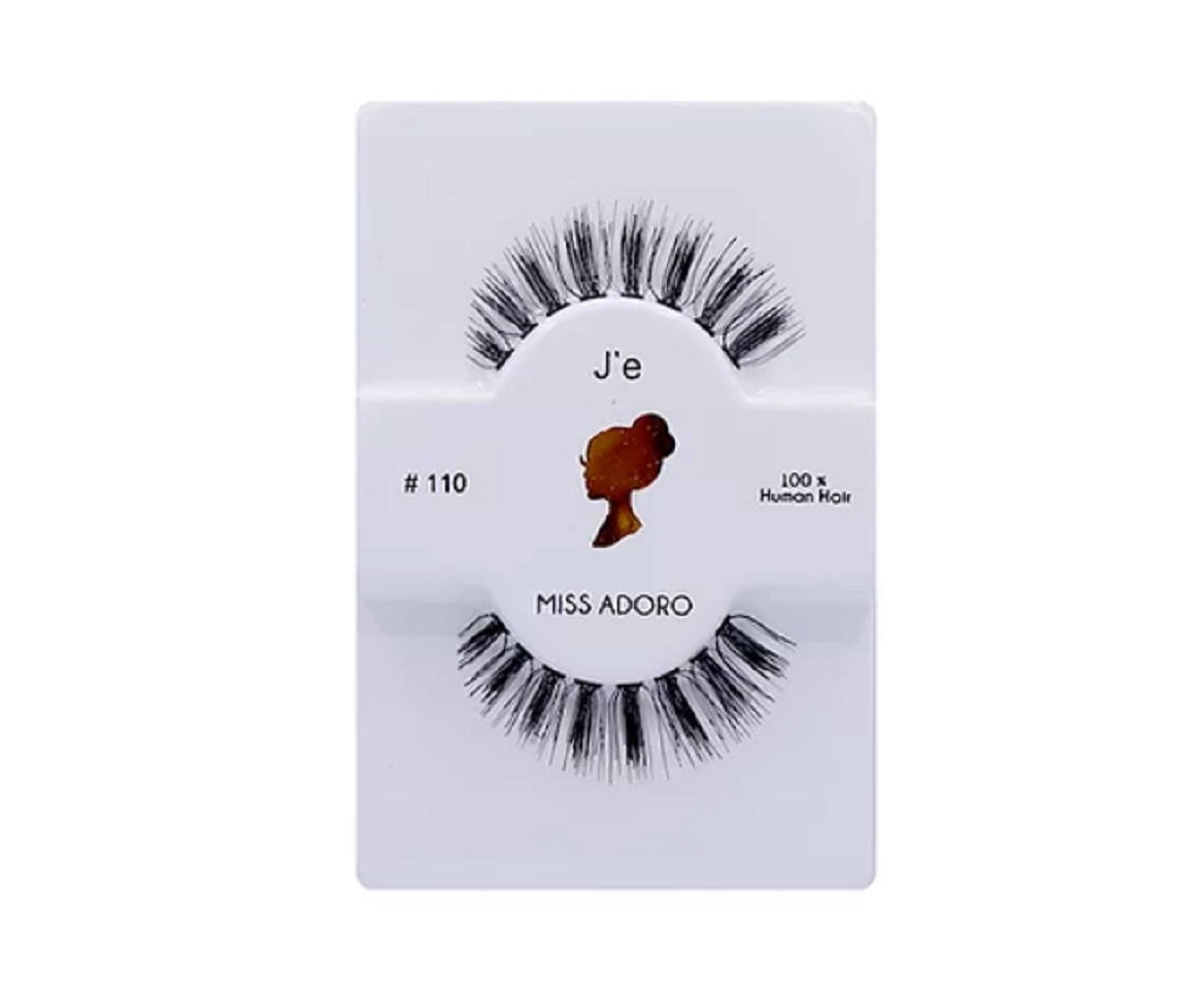 Natural False Eyelashes #110 - Voluminous & Cruelty-Free Lashes for Dramatic Eye Makeup | Perfect for Parties, Weddings & Special Occasions