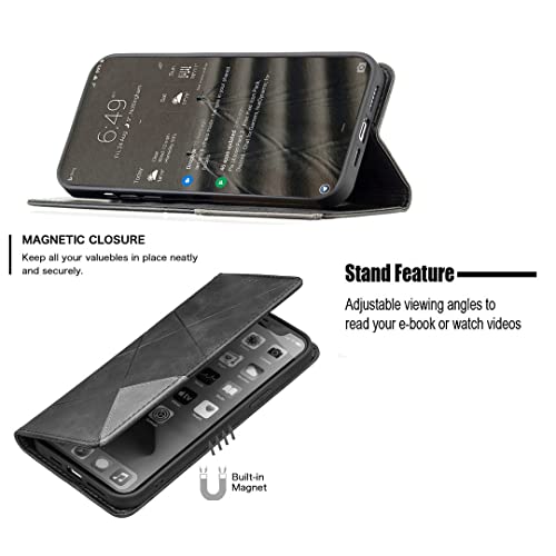 Premium Flip Stand Case for Vivo Y12s 2021 - PU Leather Magnetic Wallet Phone Cover with Kickstand (Model CPT30) | Perfect for Work, Travel & Hands-Free Viewing