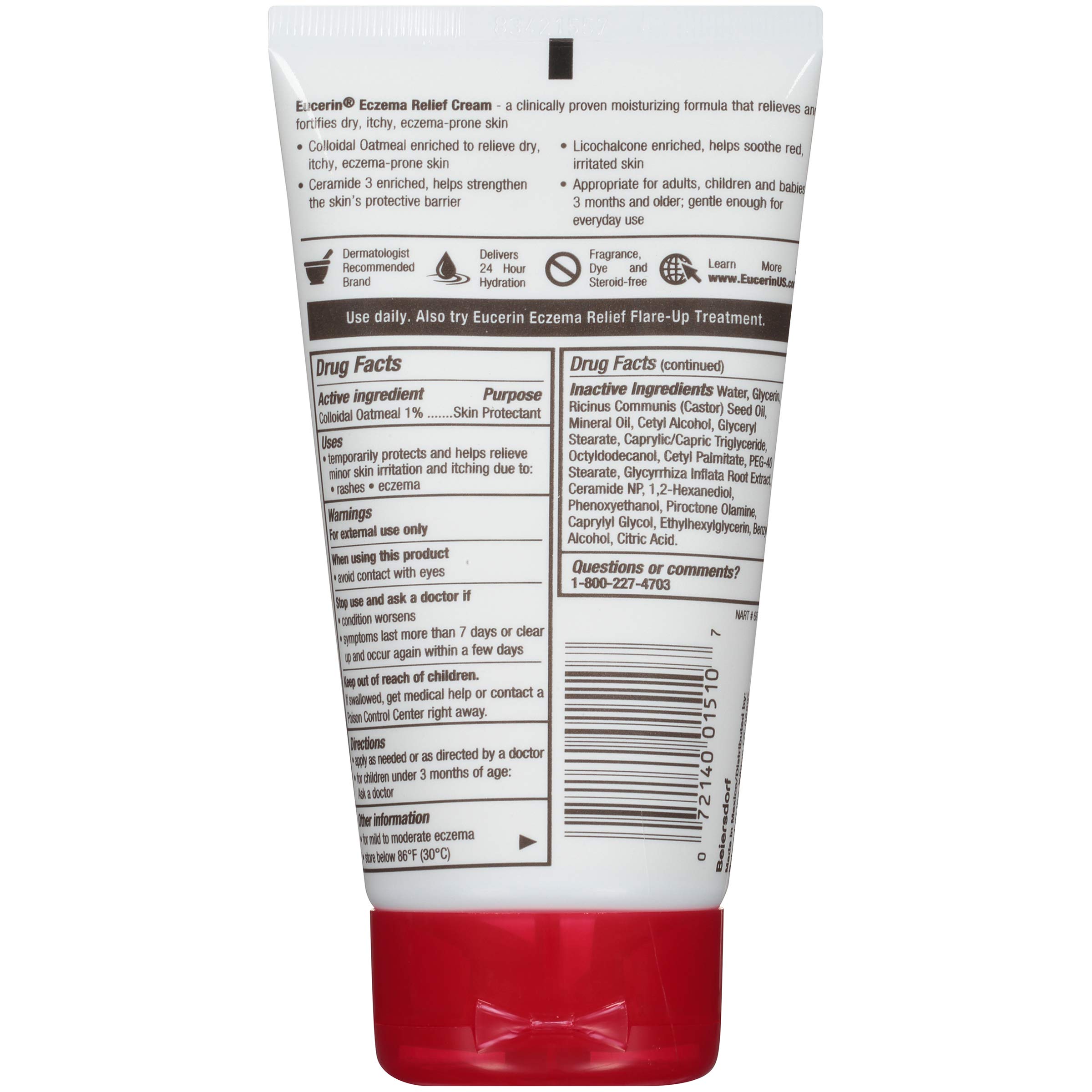 Eucerin Eczema Relief Cream & Body Wash Set (13.5 Fl Oz + 5 Oz) with Colloidal Oatmeal - Soothing Skin Protectant for Dry, Itchy Skin - Perfect for Daily Eczema Care & Sensitive Skin Relief