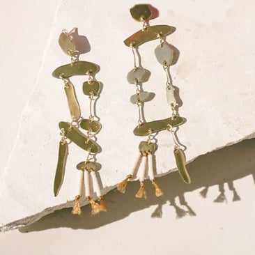 Stylish Brass Drift Mobile Earrings for Women - Boho Chic Dangle Earrings for Everyday Wear & Special Occasions