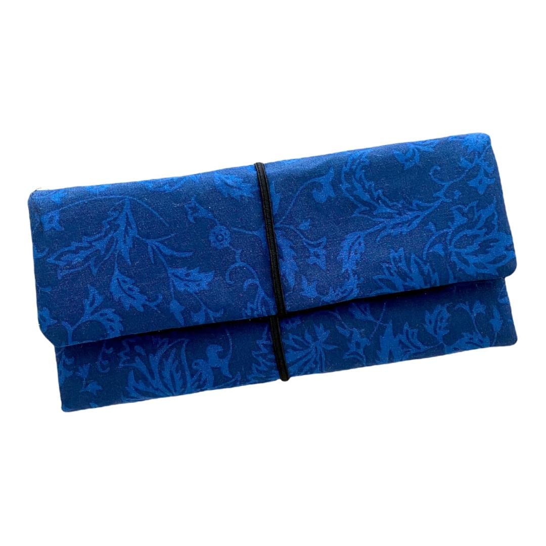 Premium Blue Fabric Cord Organizer Case - Travel-Friendly Cable Storage for Cell Phones & Tablets | Perfect for Home, Office & On-The-Go Organization
