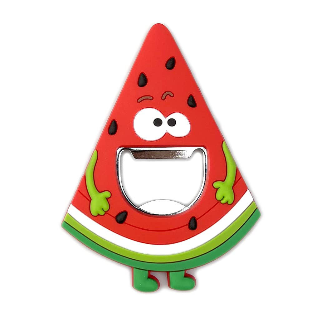 Watermelon Shaped Bottle Opener - Fun & Creative Fruit Beer Bottle Opener for Men, Dad, Boyfriend, Bartender - Perfect for Summer BBQs, Pool Parties & Gifts