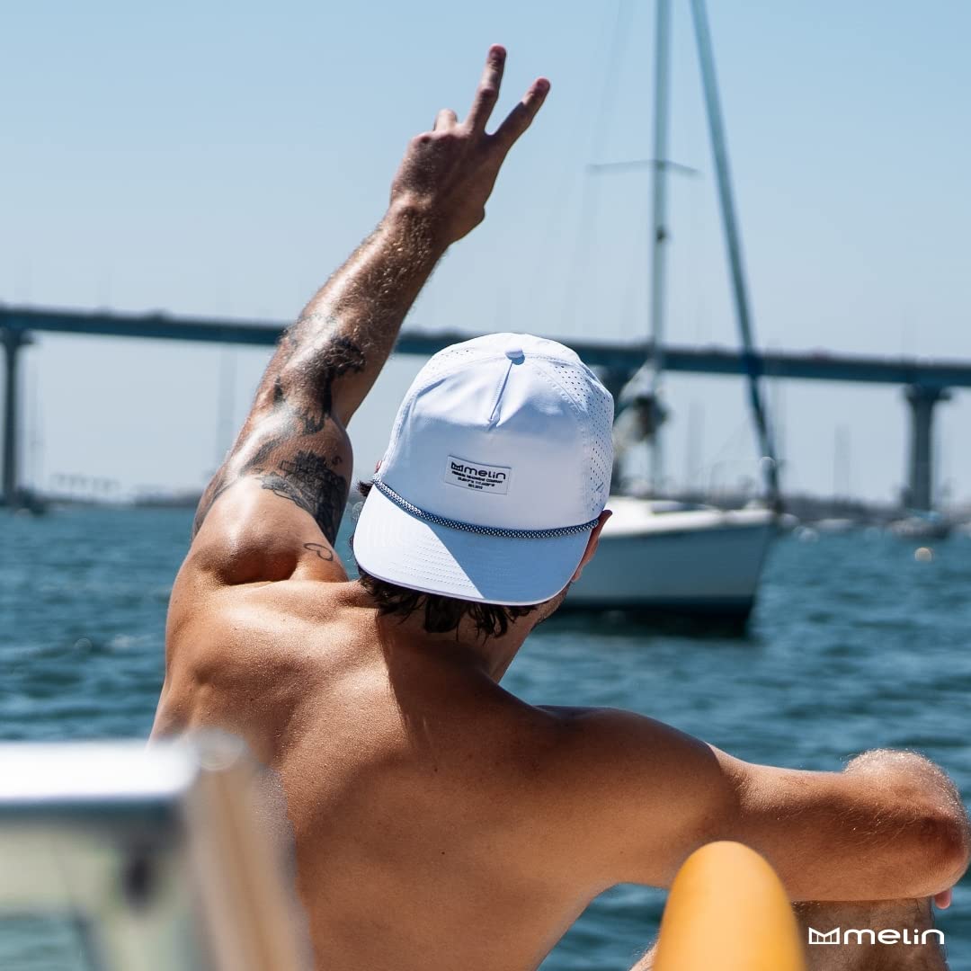 **Melin Coronado Anchored Hydro Snapback Hat - Water-Resistant Baseball Cap for Men & Women - Perfect for Golf, Running, Workout & Outdoor Activities**