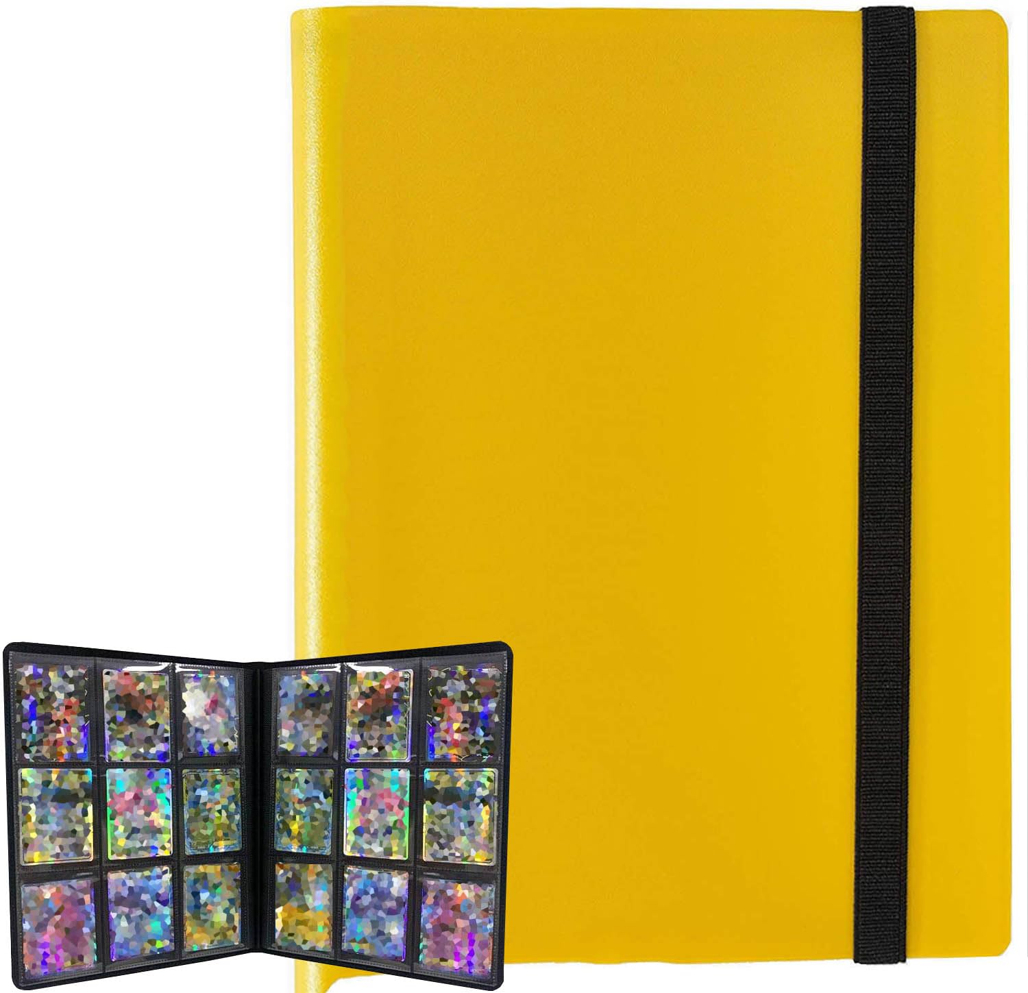 Premium 9-Pocket Trading Card Binder - Pokemon Card Protector with 30 Pages (Holds 540 Cards) - Durable Card Collection Album with Sleeves - Perfect for Collectors, Tournaments & Storage (Yellow)