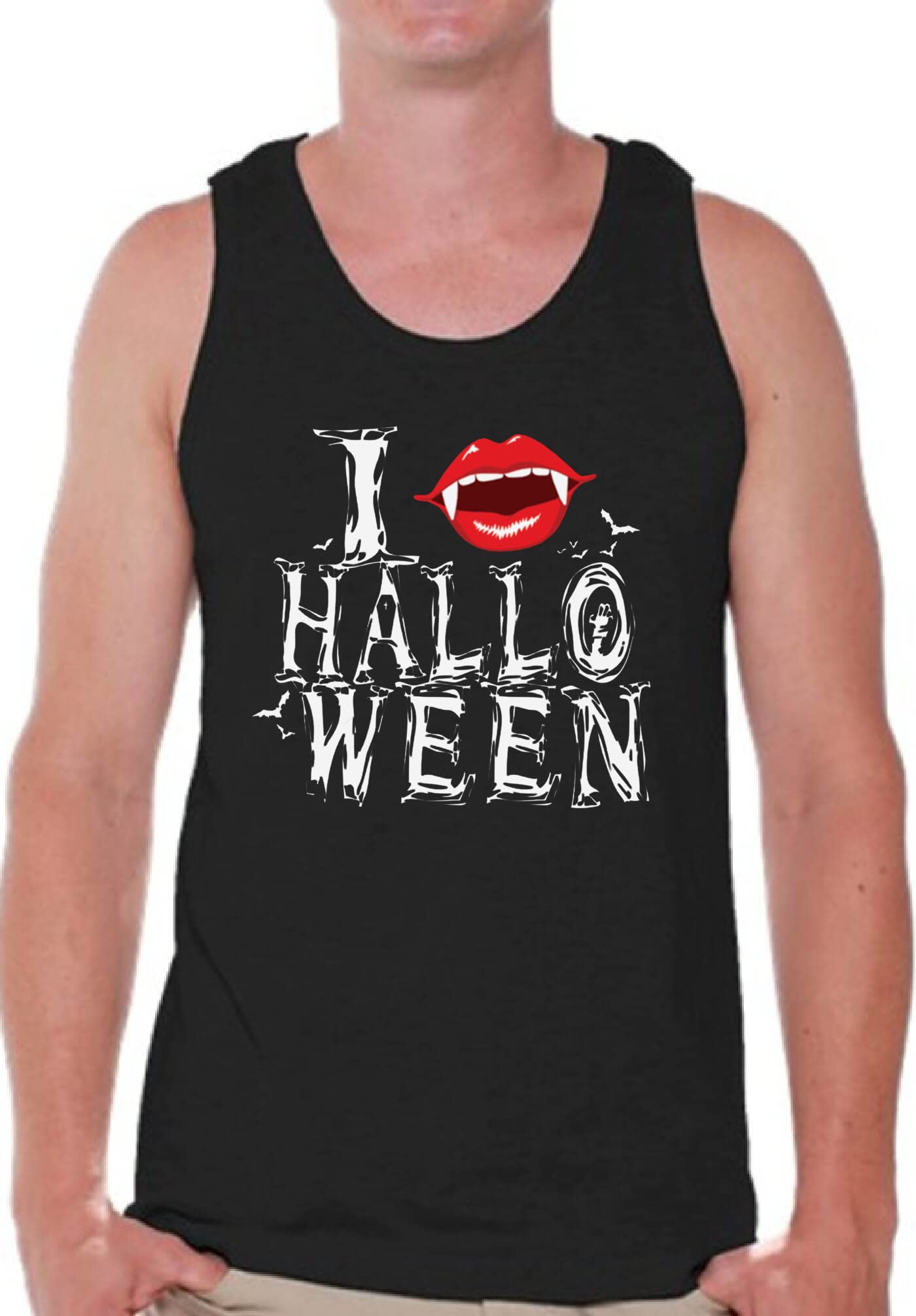 Vampire Halloween Tank Top for Men - Funny I Fangs Graphic Tee - Perfect for Costume Parties & Trick or Treating