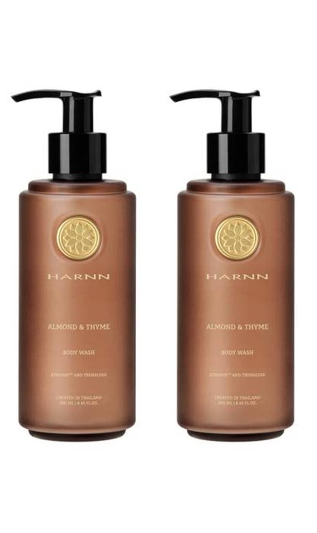 HARNN Almond & Thyme Body Wash 8.45 Fl Oz (250ml) - 2 Pack - Moisturizing & Aromatherapy Shower Gel for Dry Skin - Perfect for Relaxing Bath & Spa Day at Home