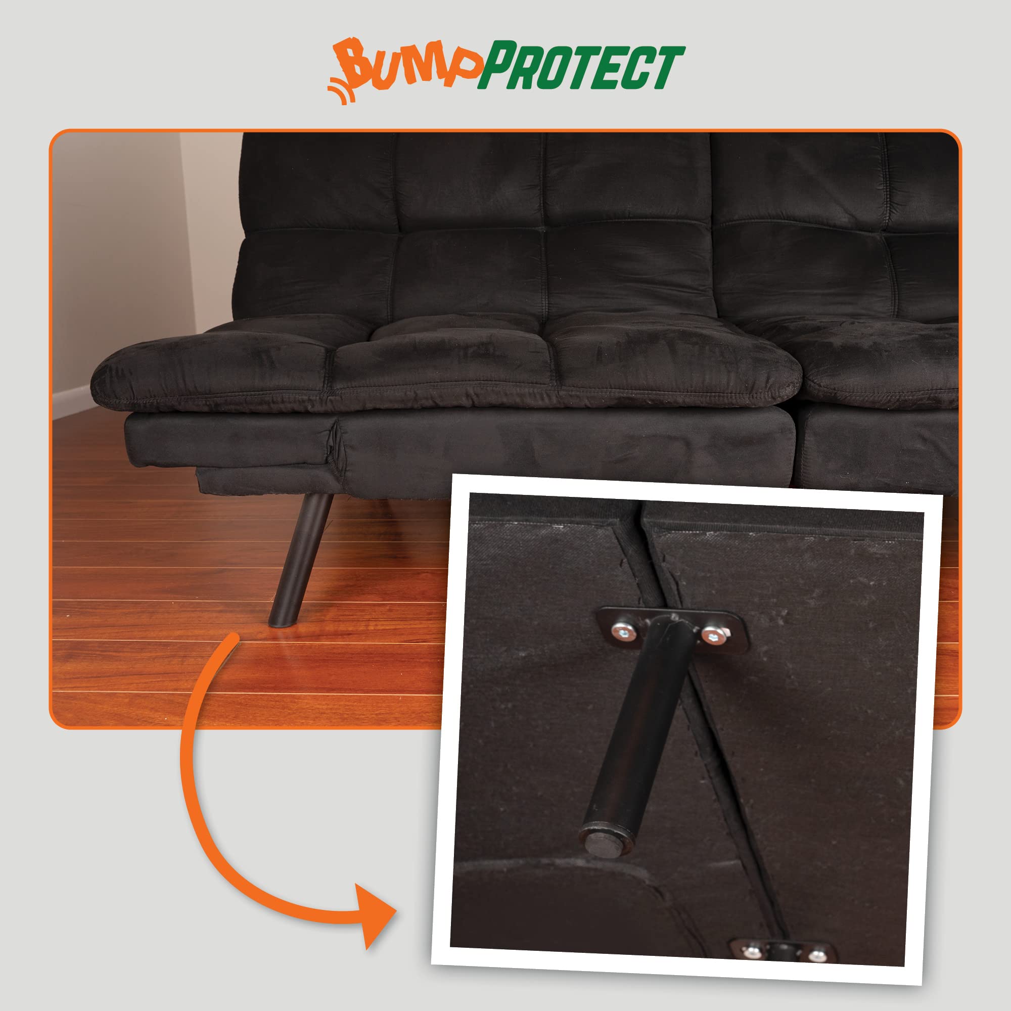 3M Self-Adhesive Furniture Felt Pads - 1 Inch (25mm) Round Non-Slip Protectors for Chairs, Tables & Hardwood Floors - 96 Pack Black - Prevents Scratches, Noise & Floor Damage