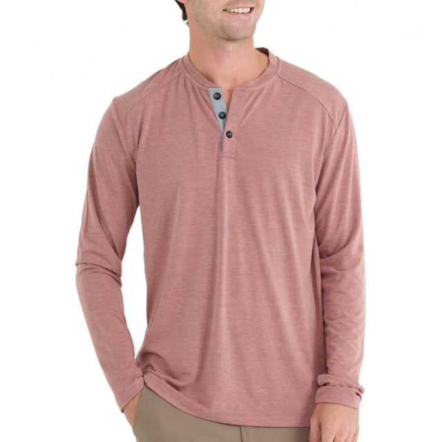 Men's Bamboo Flex Henley Shirt - Soft & Breathable Eco-Friendly Tee for Casual Wear & Outdoor Activities