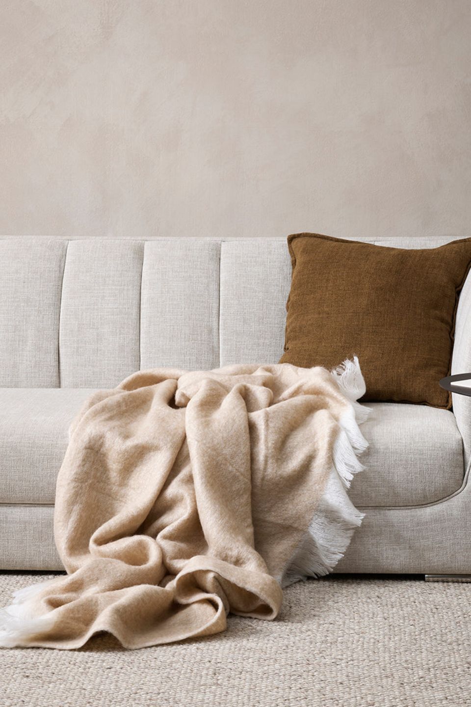 Sorrento Clay Pink Super Soft 125x150cm Fleece Throw Blanket - Cozy & Warm for Bed, Couch, and Outdoor Picnics
