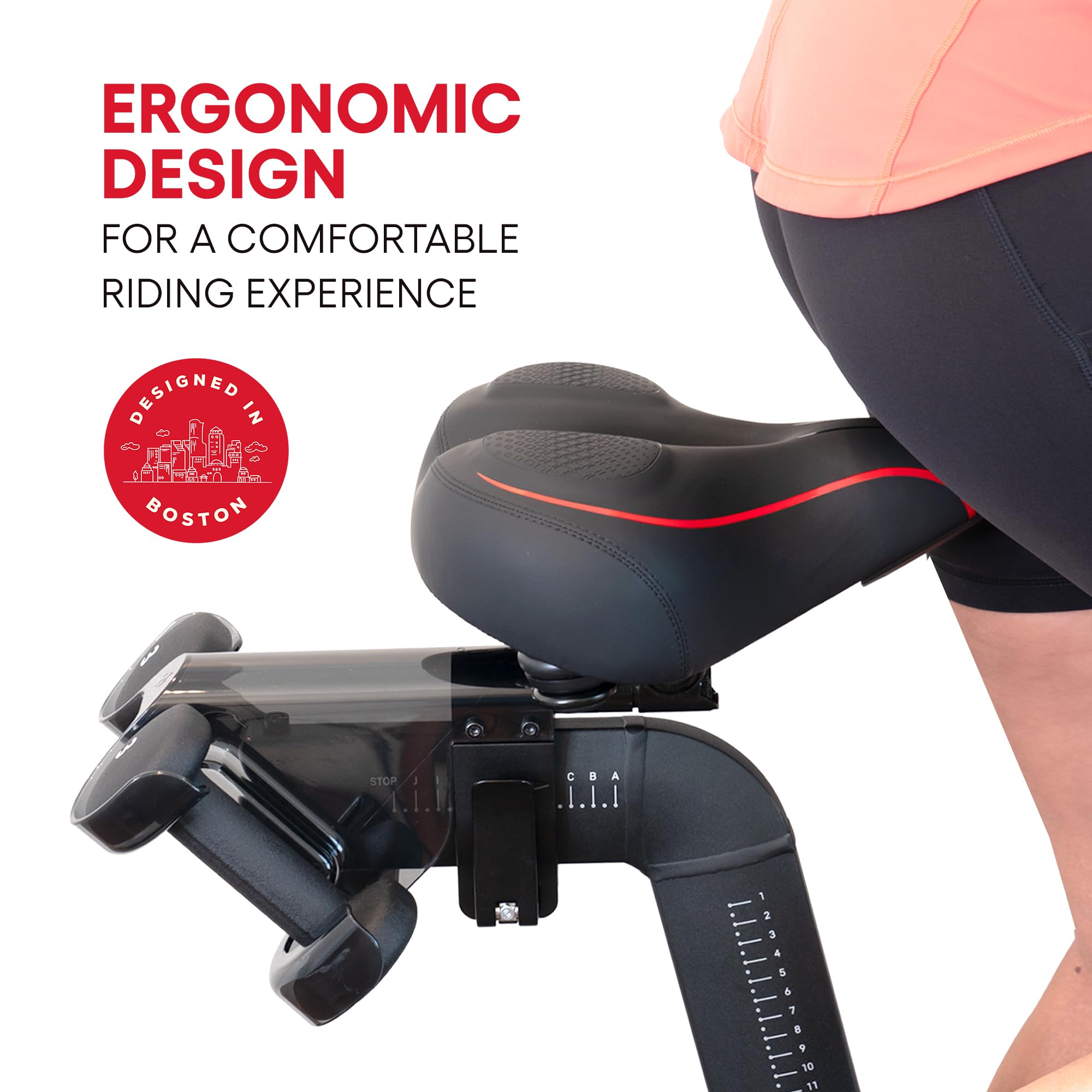 TrubliFit Replacement Seat for Peloton Bike & Bike+ - Extra Wide Comfortable Bike Saddle for Indoor Cycling - Perfect for Home Gym Workouts & Spin Classes