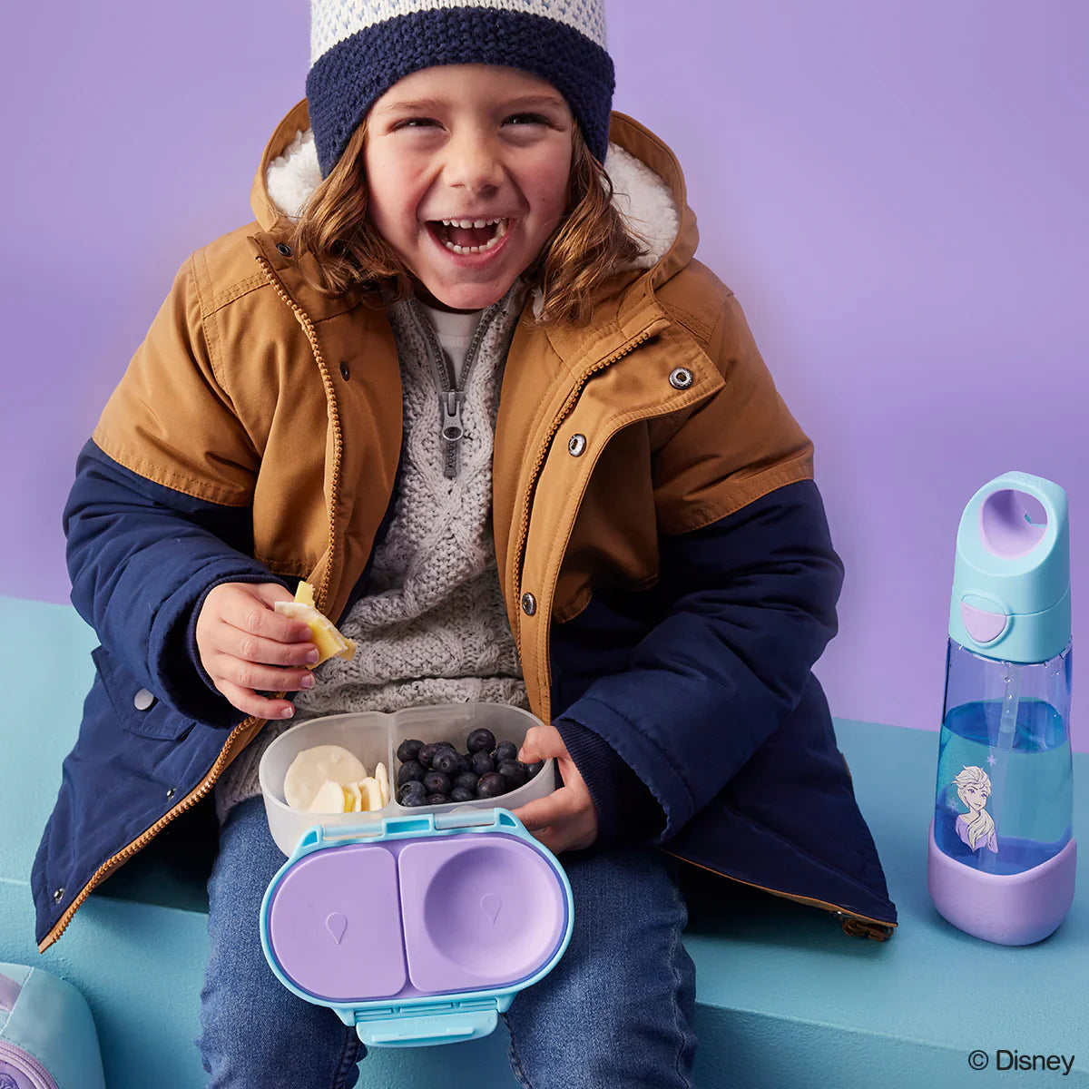b.box Disney Frozen Snack Box for Kids – BPA-Free, Leak-Proof Food Container – Perfect for School Lunches, Travel & On-the-Go Snacks