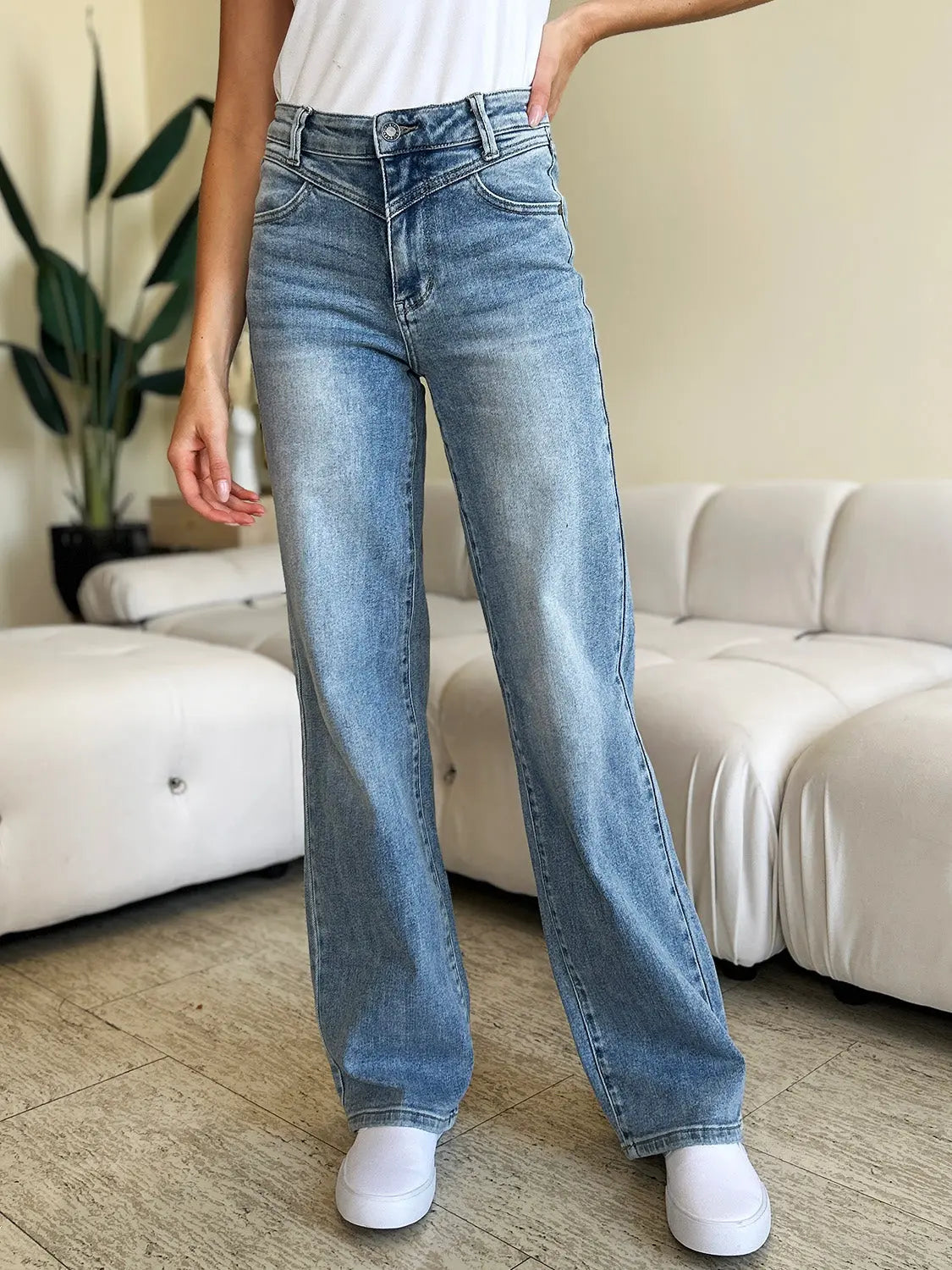 Judy Blue High Waist Wide Leg Jeans for Women - Comfortable Stretch Denim Pants with Flattering Fit | Perfect for Casual Wear, Office Outfits & Weekend Style
