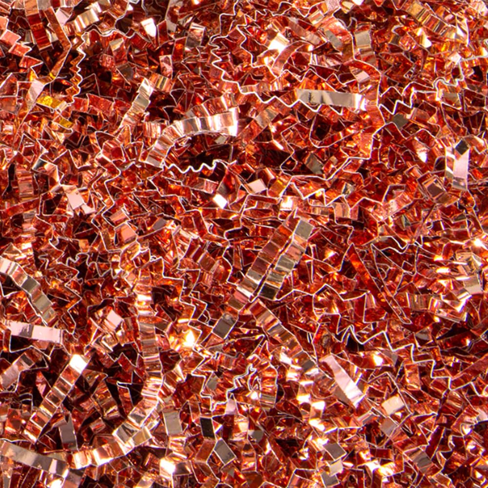 Koeferlo 1/2 LB Rose Gold Crinkle Cut Shredded Paper - Gift Basket Filler, Easter Decorations, Party & Wedding Supplies - Perfect for Gift Wrapping, Shipping Packaging, and Event Decor