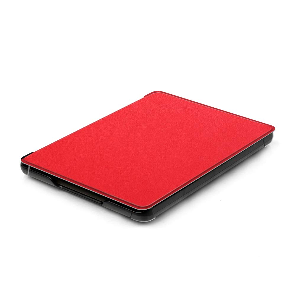 Premium Ultra-Thin PU Leather Hard Shell Case Cover for Kindle 2019 10th Generation - Red | Protective Kindle E-Reader Cover with Auto Sleep/Wake | Perfect for Reading, Travel & Daily Use