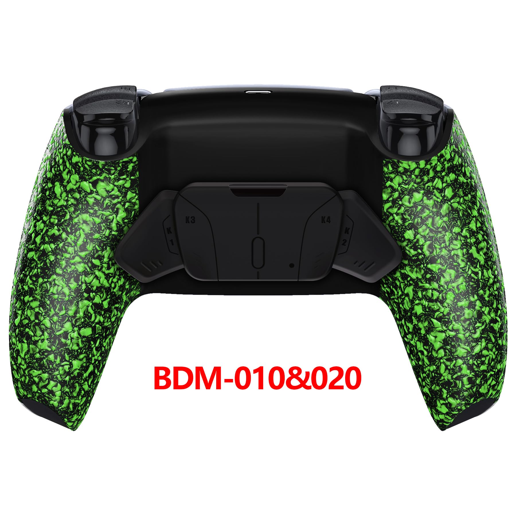 eXtremeRate Programmable RISE4 Remap Kit for PS5 Controller BDM-010/020 - Remapping Board, Textured Grip Case, Back Plate & Paddles (Green) | Enhance Gaming Performance for FPS, RPG & Competitive Play
