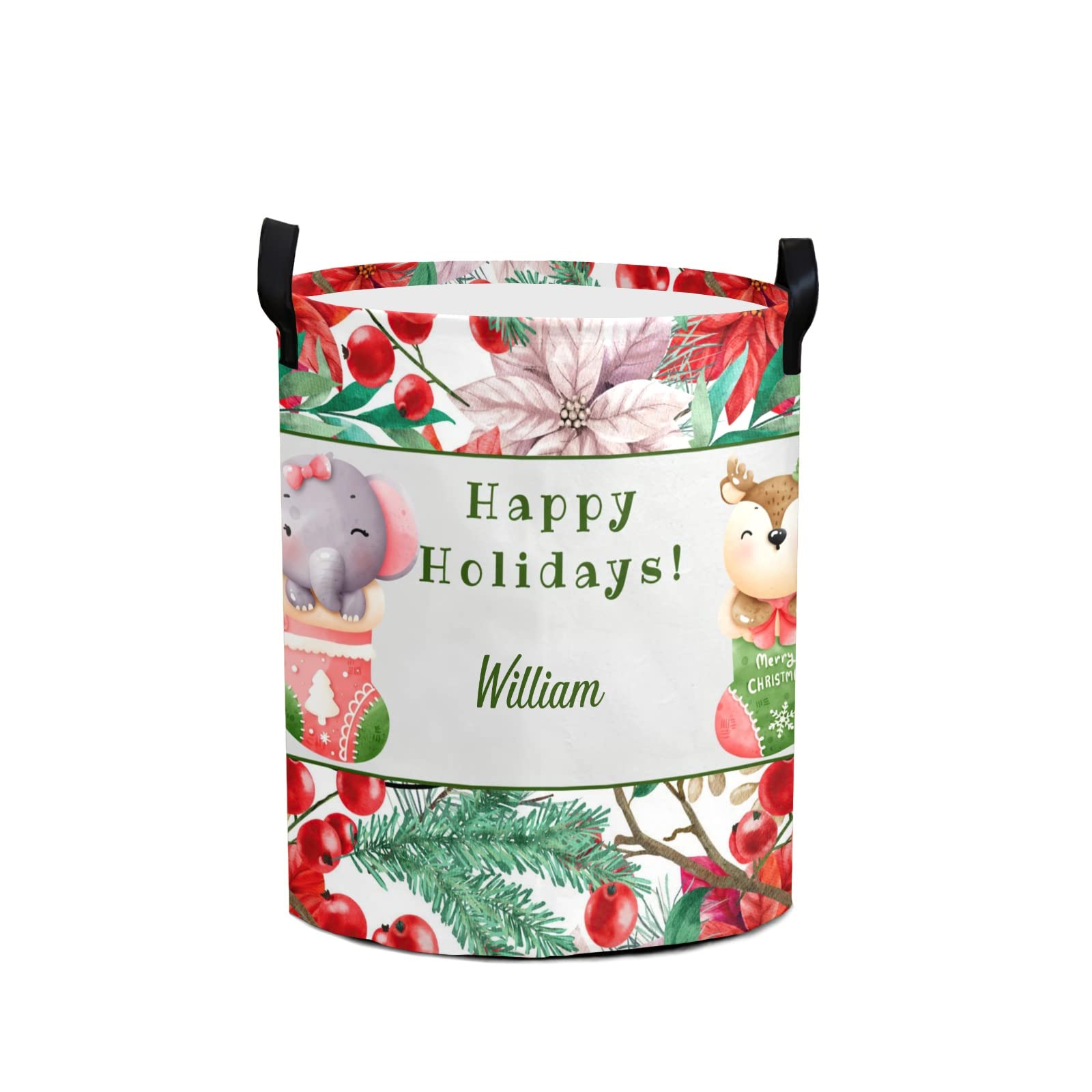 Customized Holiday Animal Waterproof Collapsible Laundry Bag - Foldable Dirty Clothes Storage Basket for Bedroom, Living Room & Travel (Perfect for Kids' Toys, Clothes Organization & Camping Trips)