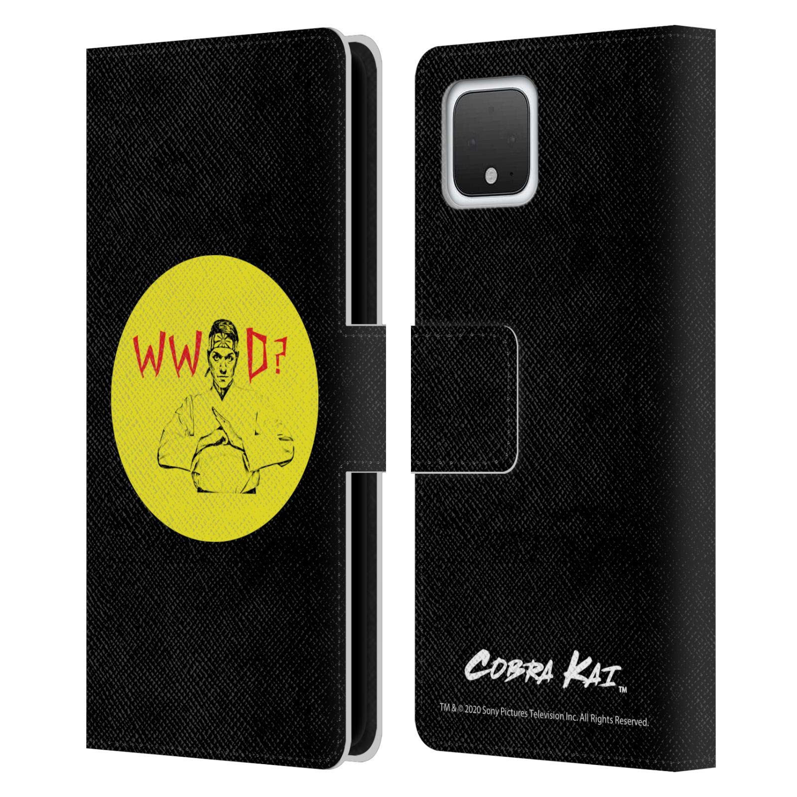 Head Case Designs Cobra Kai John Lawrence WWD Art Leather Wallet Case for Google Pixel 4 - Perfect for Fans & Daily Use