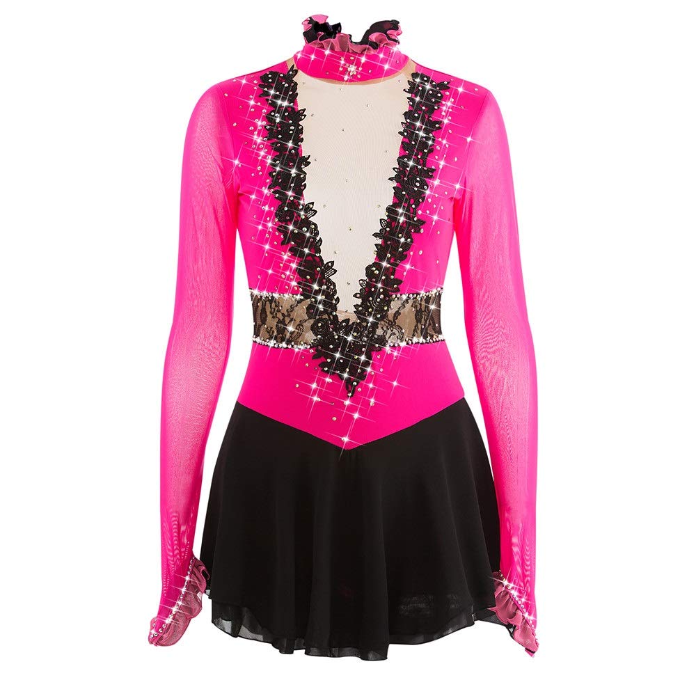 Handmade Figure Skating Dress for Girls - Competition Costume - Elegant & Durable for Ice Skating Performances & Shows