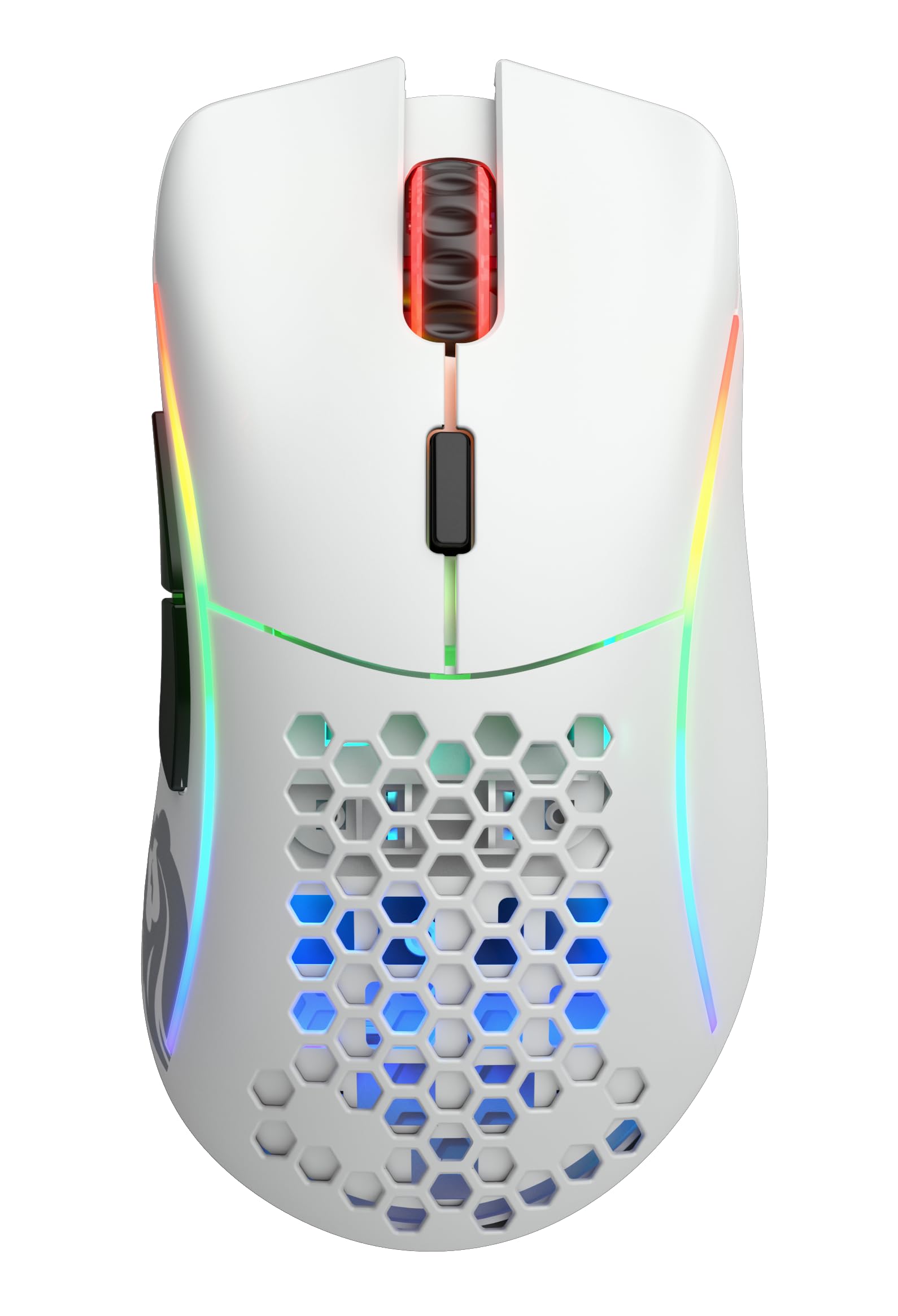 Glorious Model D Wireless Gaming Mouse - Ultra-Light 69g, 2.4GHz Lag-Free Wireless, 71-Hour Battery Life, RGB Lighting, BAMF Sensor, Ergonomic Design, 6 Buttons - Matte White | Perfect for FPS, MOBA & Esports Gaming