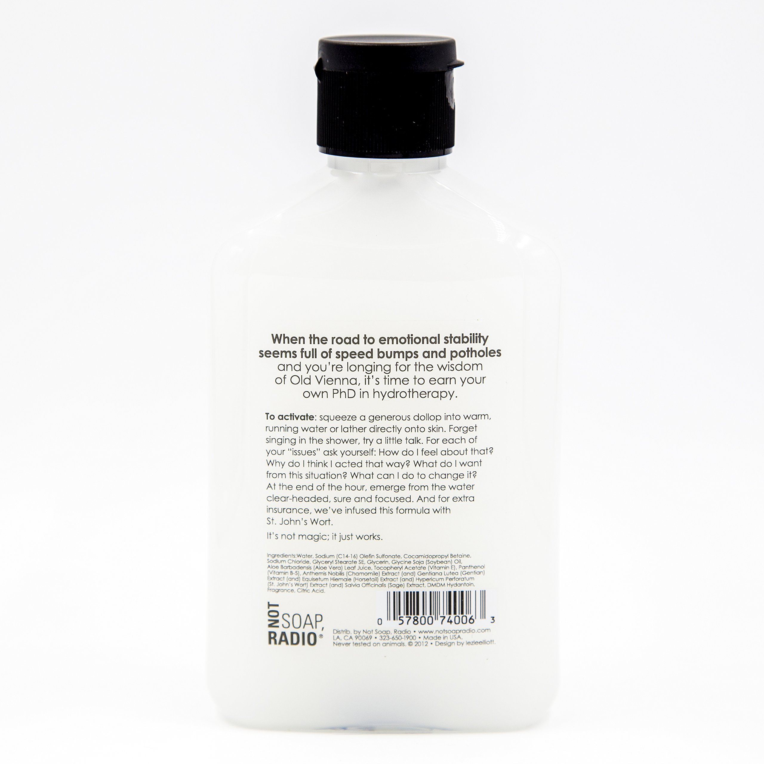 Not Soap, Radio Liquid Freud Coconut Milk Mango Vanilla Bath & Shower Gel with St. John's Wort | Moisturizing Body Wash for Dry Skin | Relaxing Aromatherapy for Bath & Shower Time