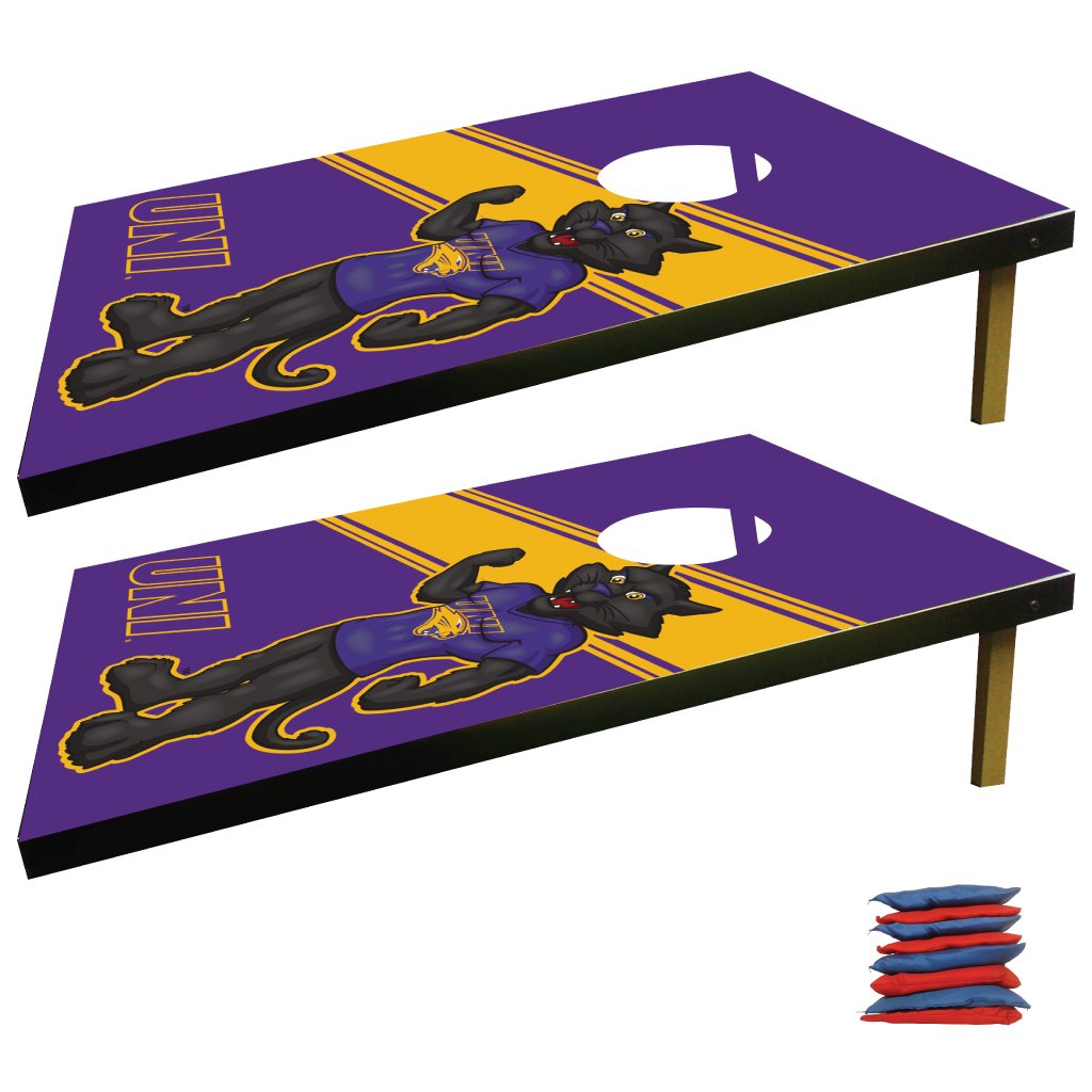 University of Northern Iowa Cornhole Bag Toss Game - Premium Outdoor Lawn Game for Tailgating, Backyard Parties, and Campus Events