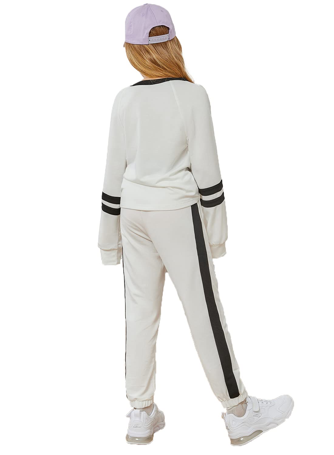 Imily Bela Girls' 2-Piece Sweatsuit Set - Soft Lounge Wear & Athletic Outfit with Hooded Sweatshirt and Jogger Pants - Perfect for School, Gym, and Casual Wear